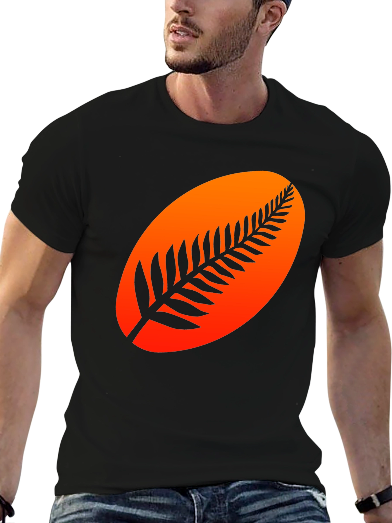 Stylish Black T-Shirt with Graphic Design