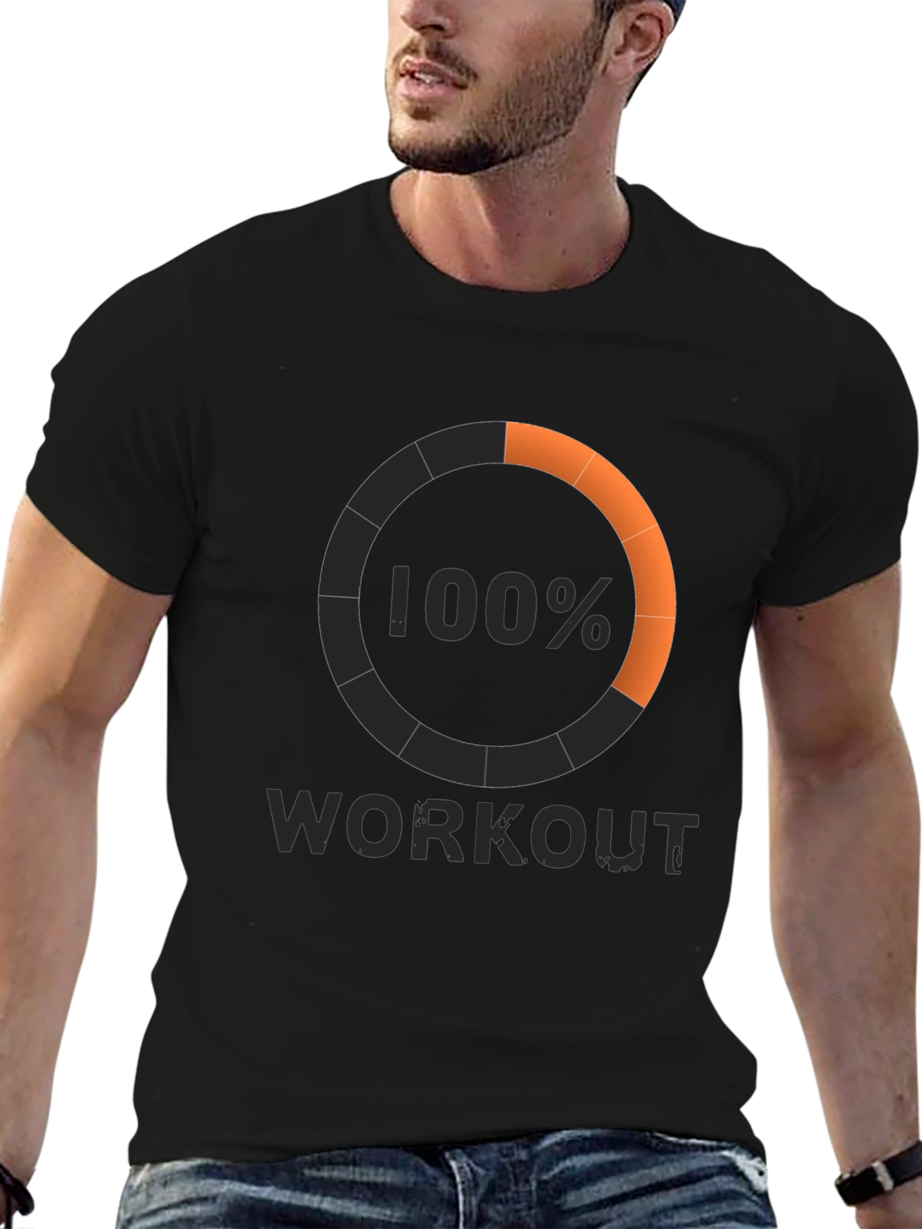 100% Workout Black T-Shirt
