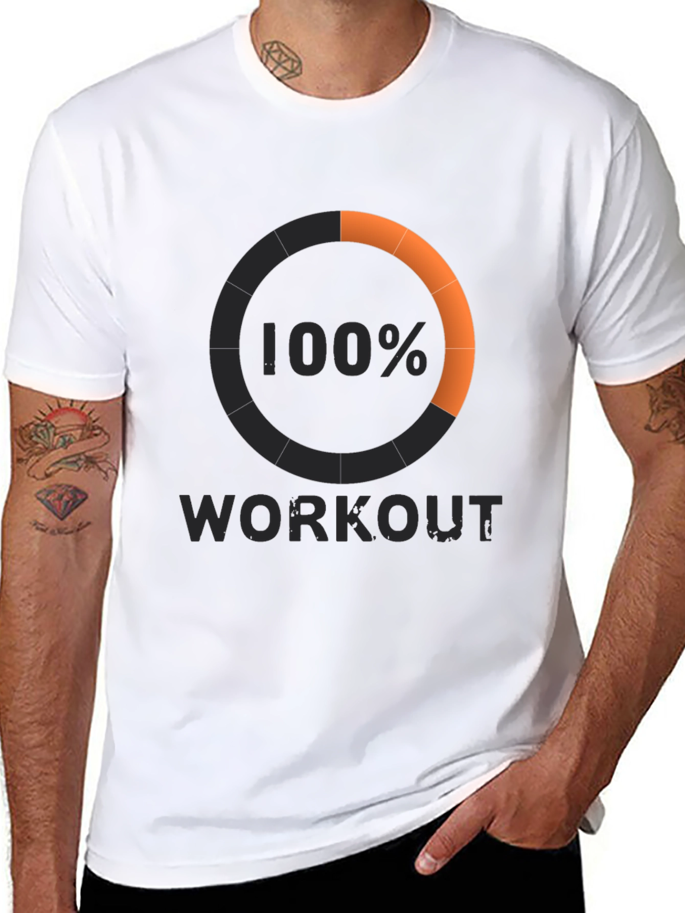 100% Workout Black T-Shirt
