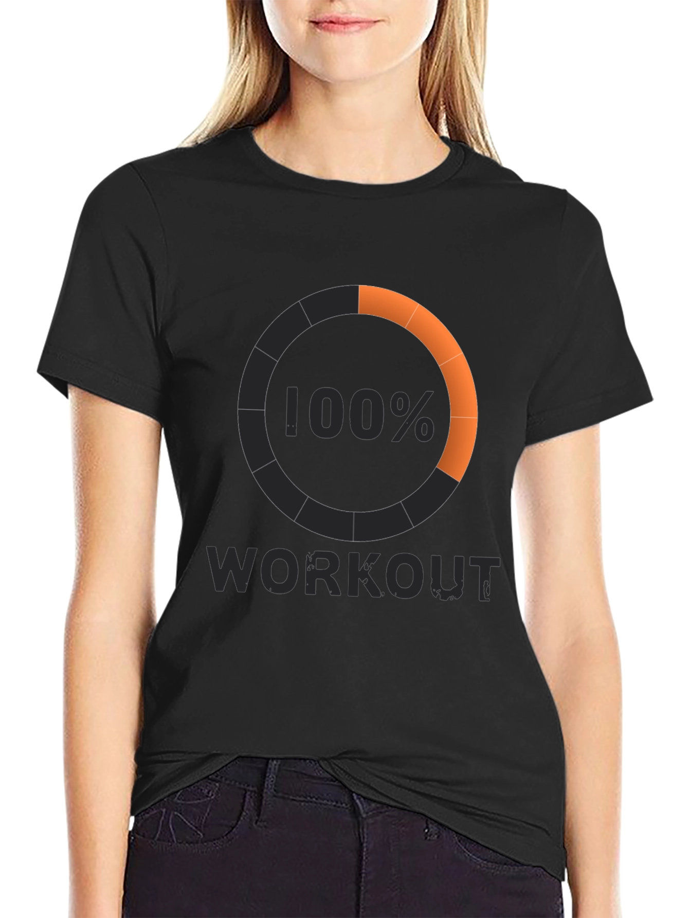 100% Workout Black T-Shirt
