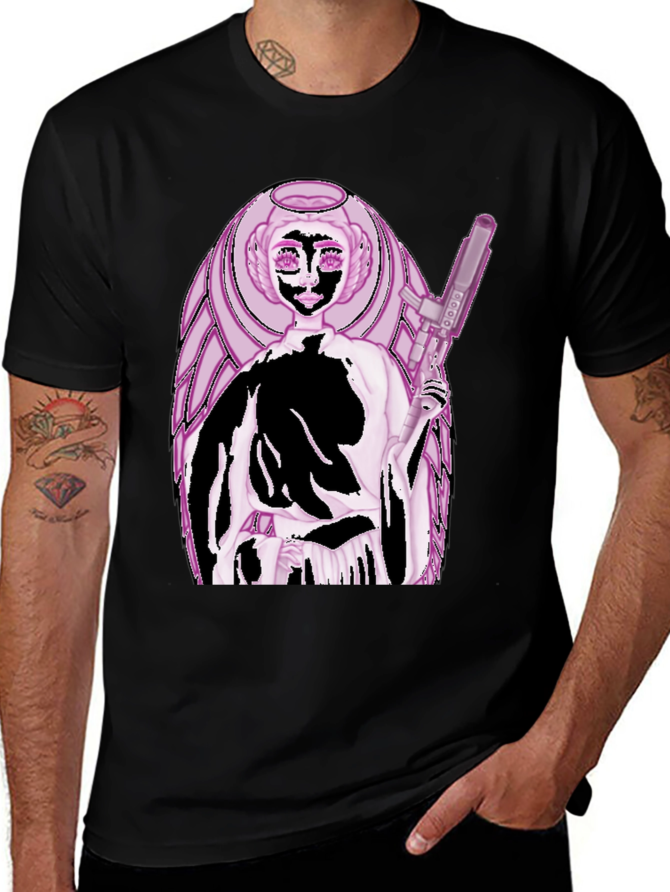 Leia Gunner Tee - Black Graphic T-Shirt