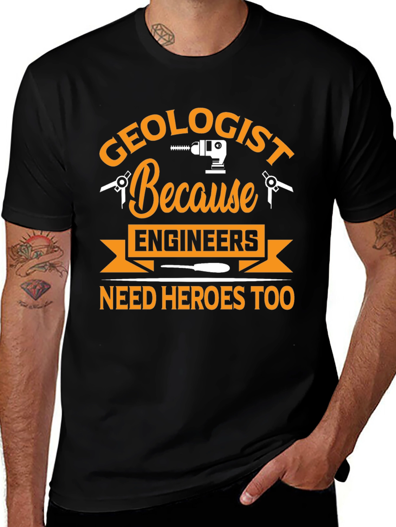Geologist Hero T-Shirt Funny Engineering Gift