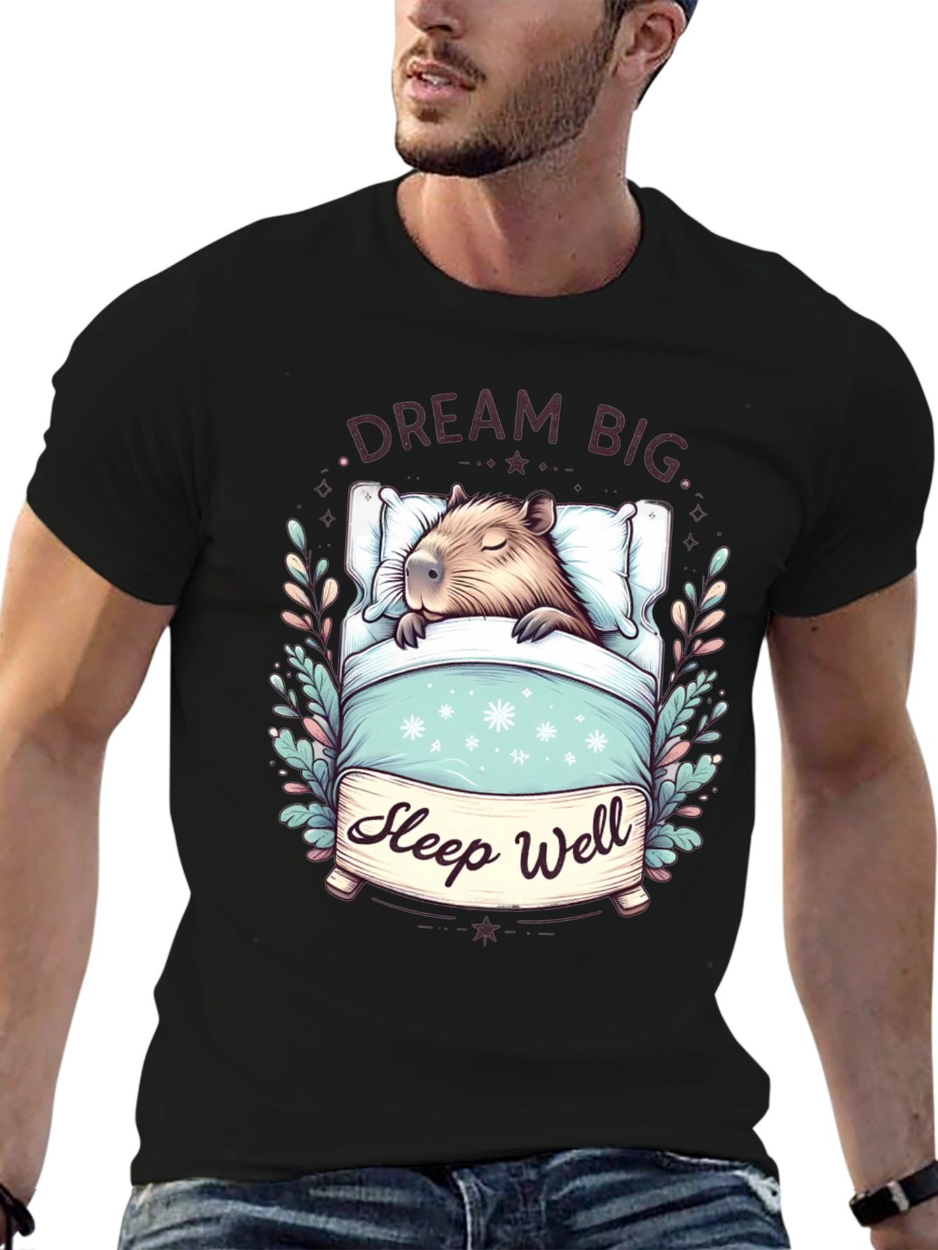 Dream Big Sleep Well Capybara T-Shirt