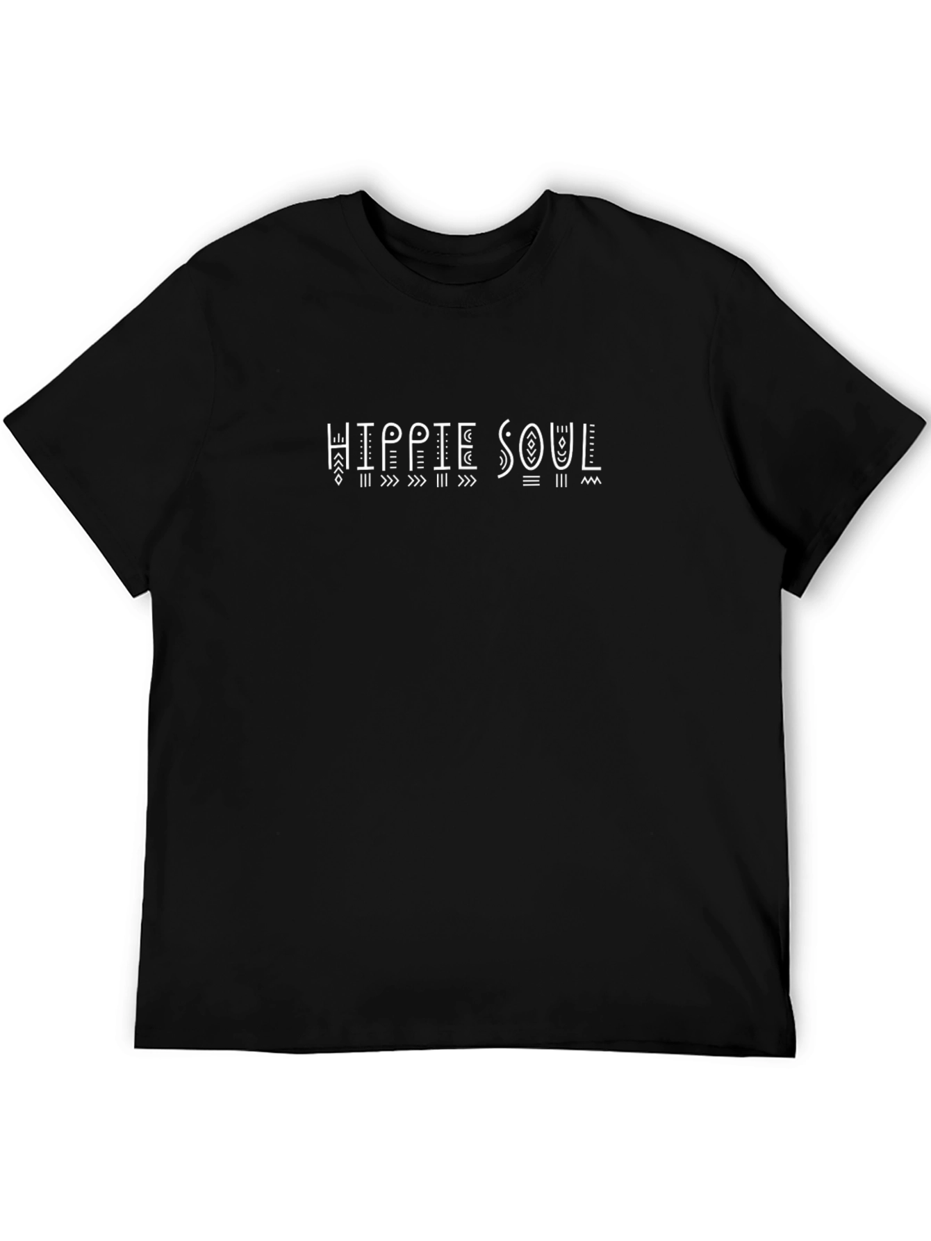 Hippie Soul Graphic Tee - Black Cotton T-Shirt