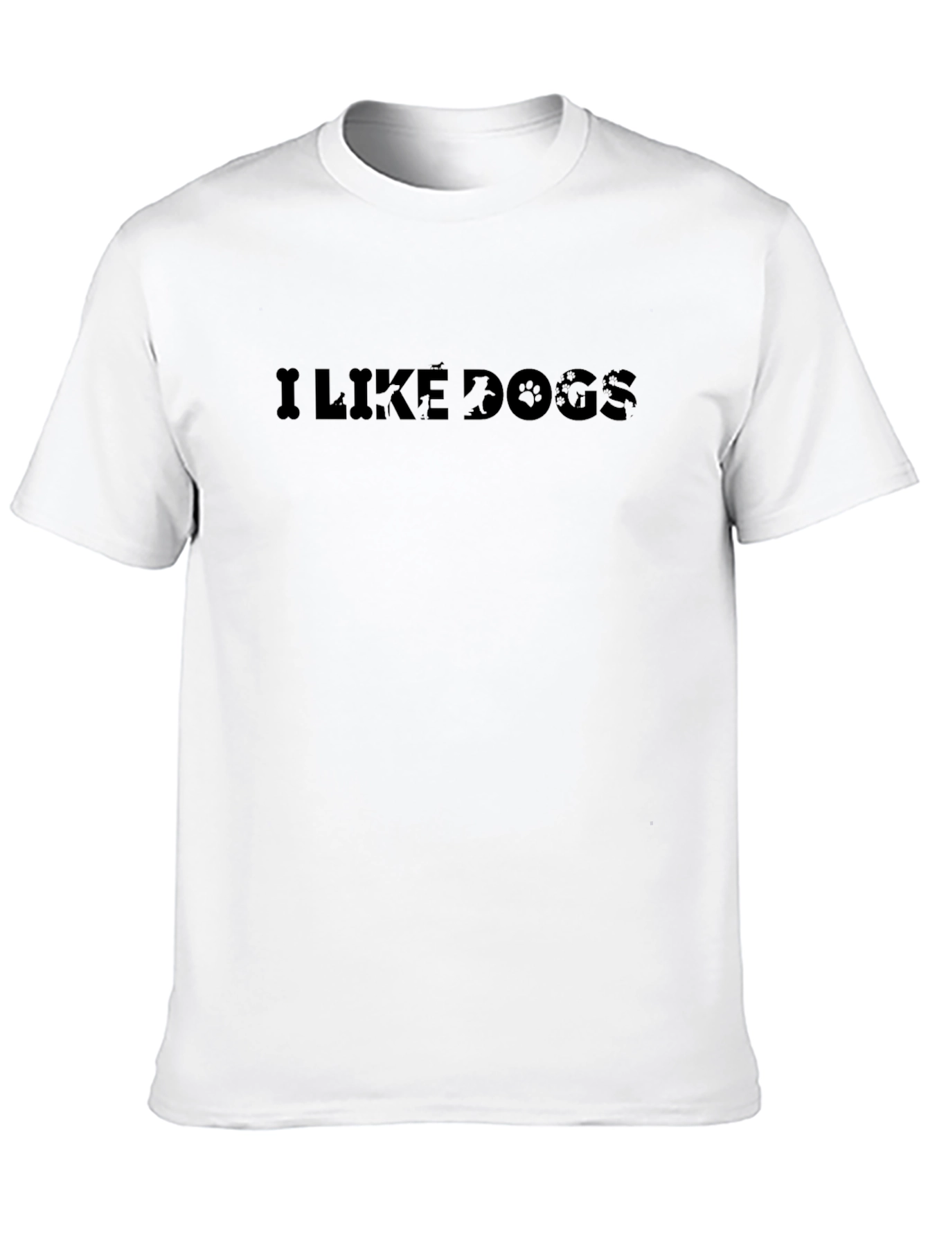 I Like Dogs Graphic Tee - Mens Black T-Shirt