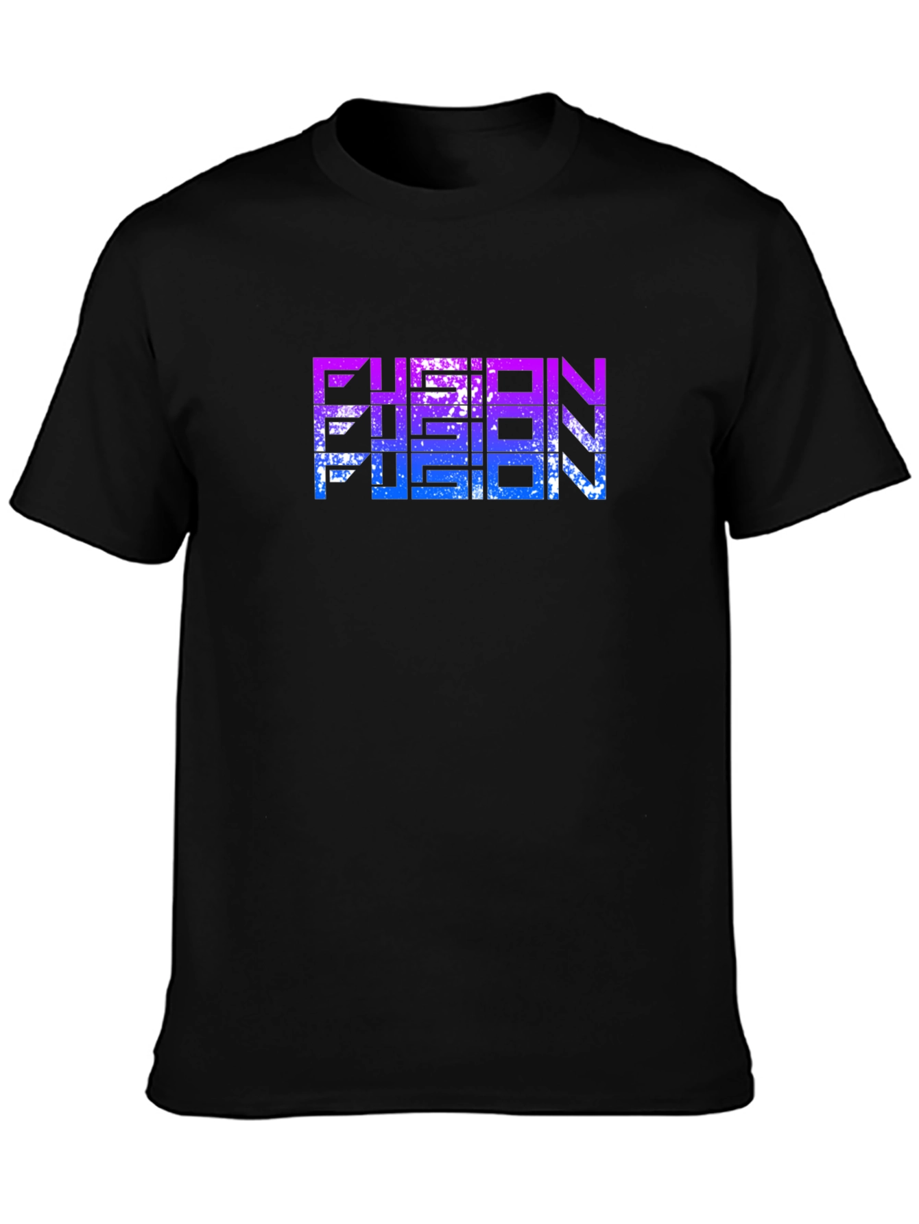Fusion Graphic Print Black T-Shirt