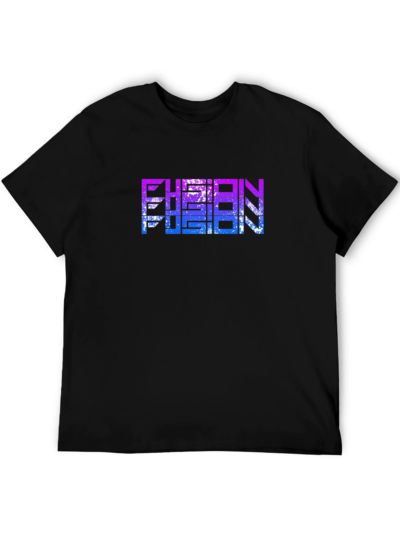 Fusion Graphic Print Black T-Shirt