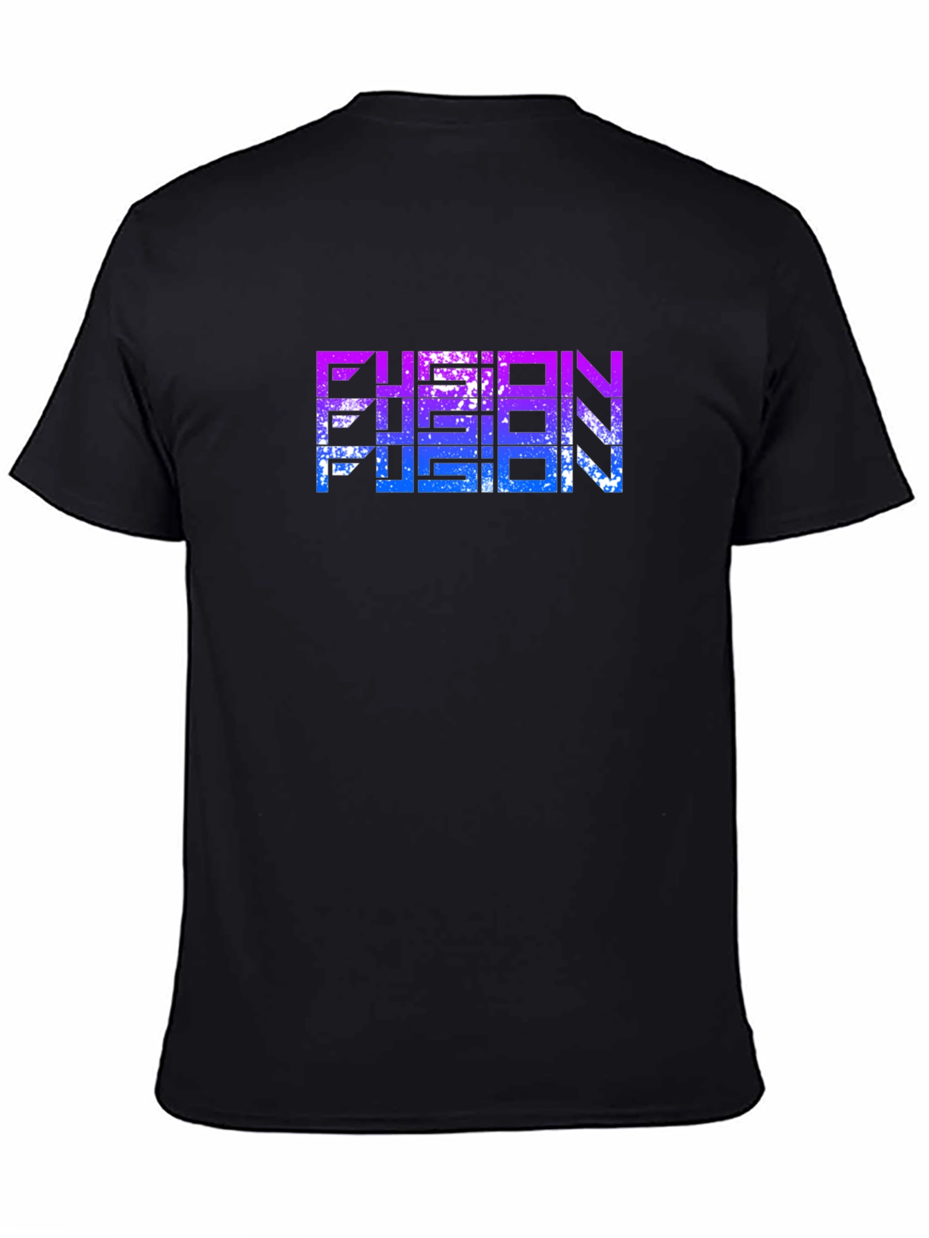 Fusion Graphic Print Black T-Shirt