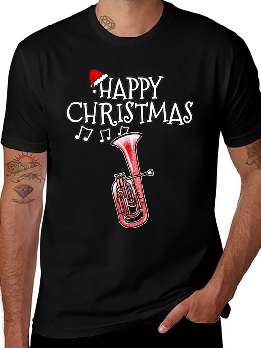 Happy Christmas Tuba Holiday T-Shirt