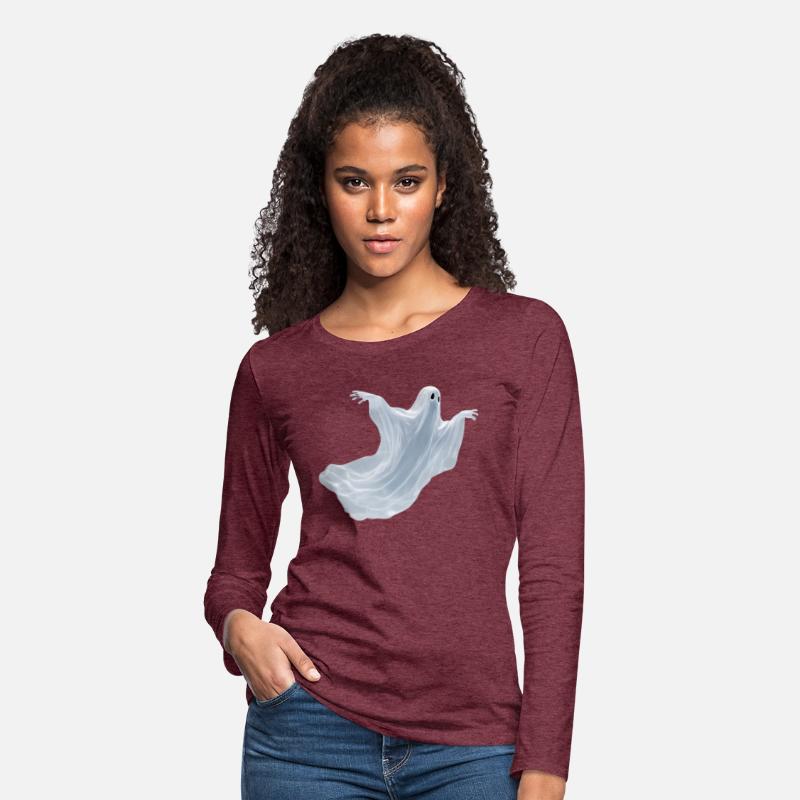 A close-up image of a ghost.