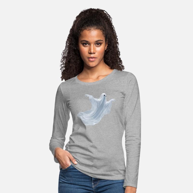 A close-up image of a ghost.