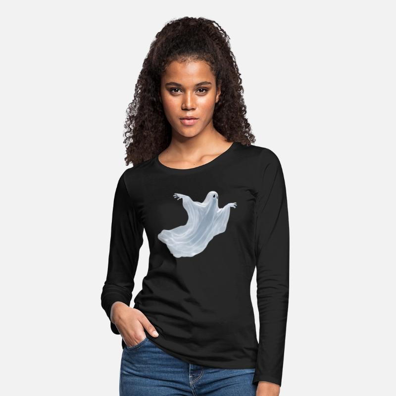 A close-up image of a ghost.