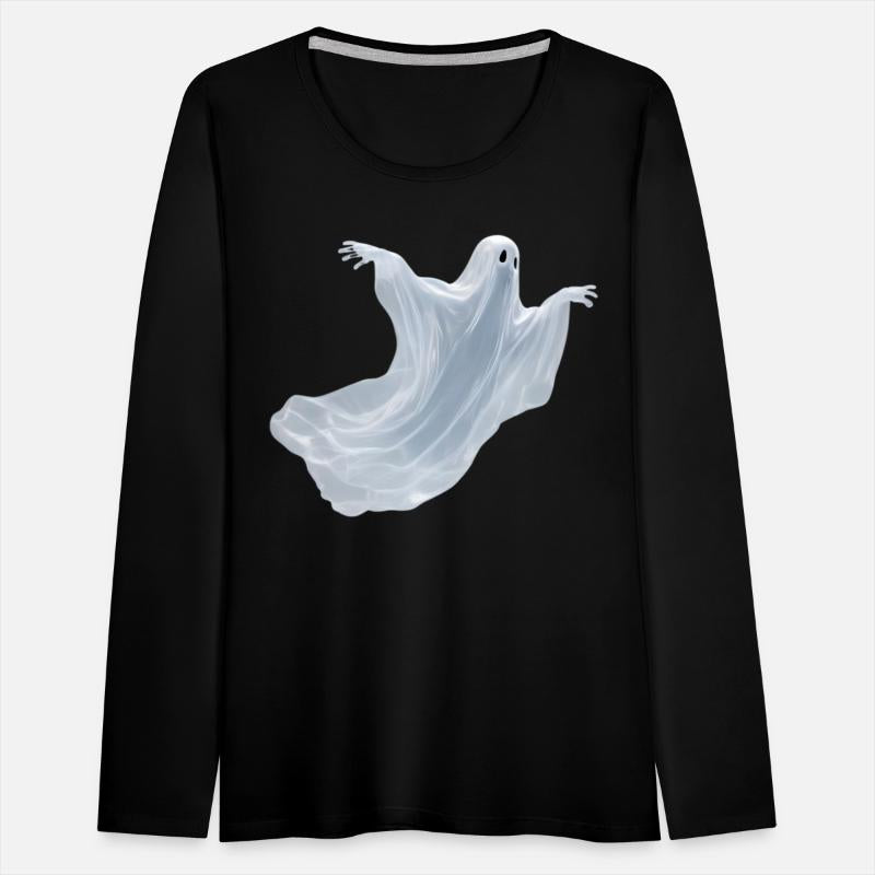 A close-up image of a ghost.