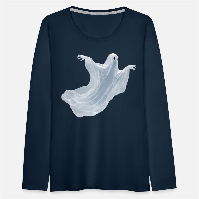 A close-up image of a ghost.