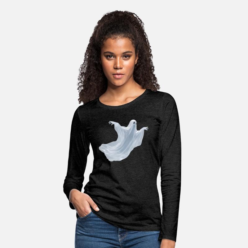 A close-up image of a ghost.