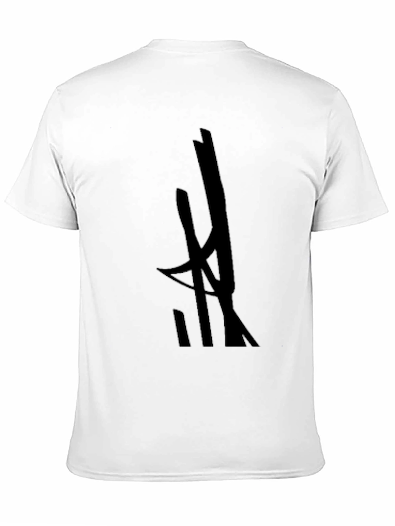 Mens Black Graphic Tee - Abstract Design