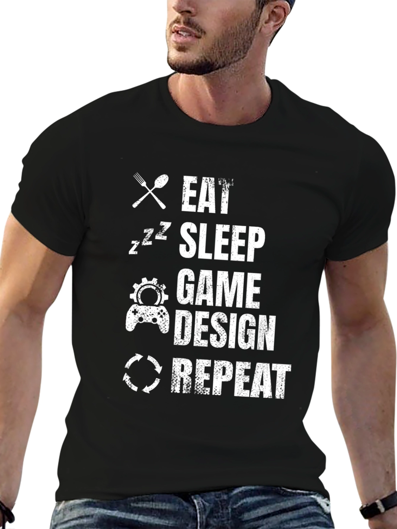 Eat Sleep Game Design Repeat T-Shirt