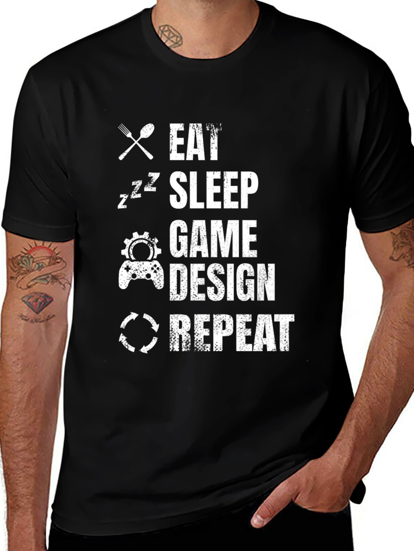 Eat Sleep Game Design Repeat T-Shirt
