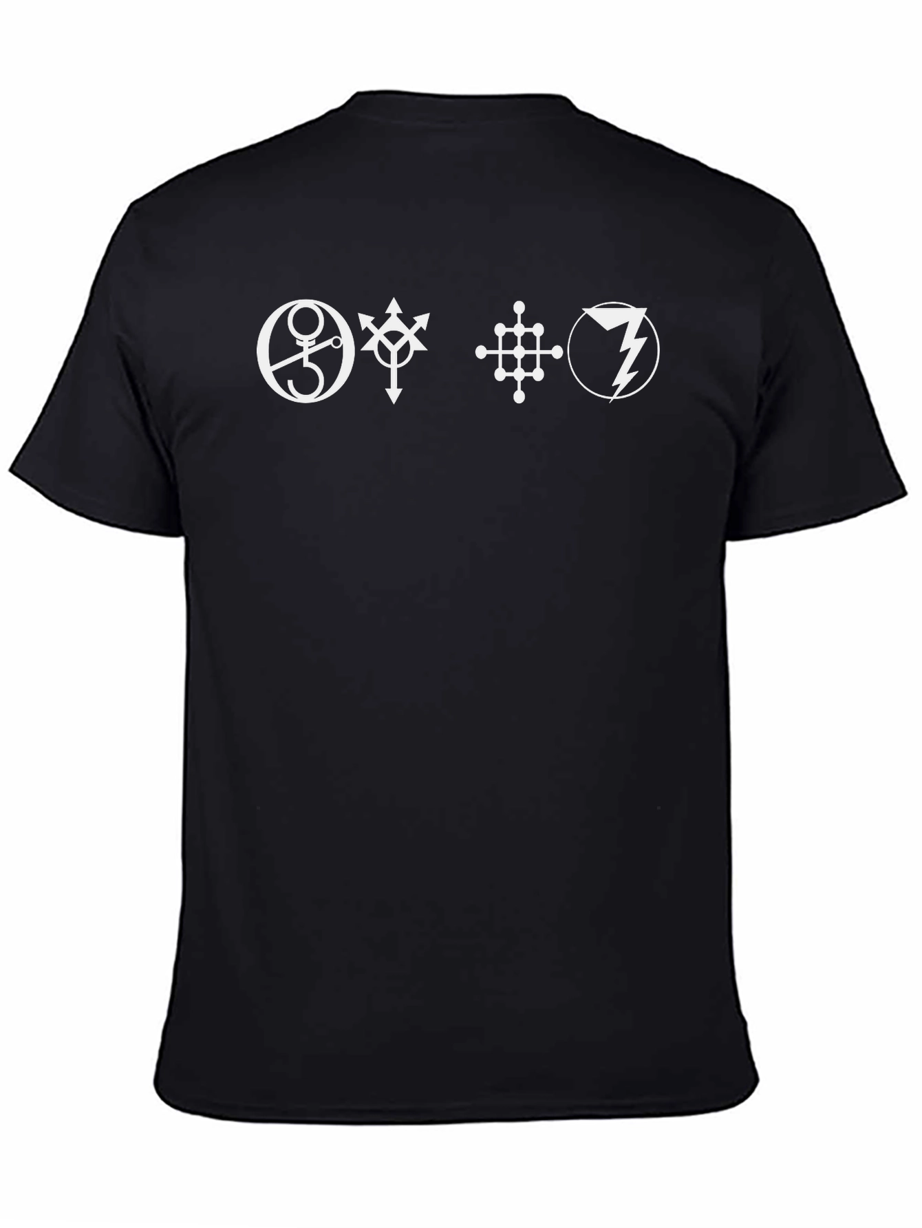 Symbol Print Black T-Shirt