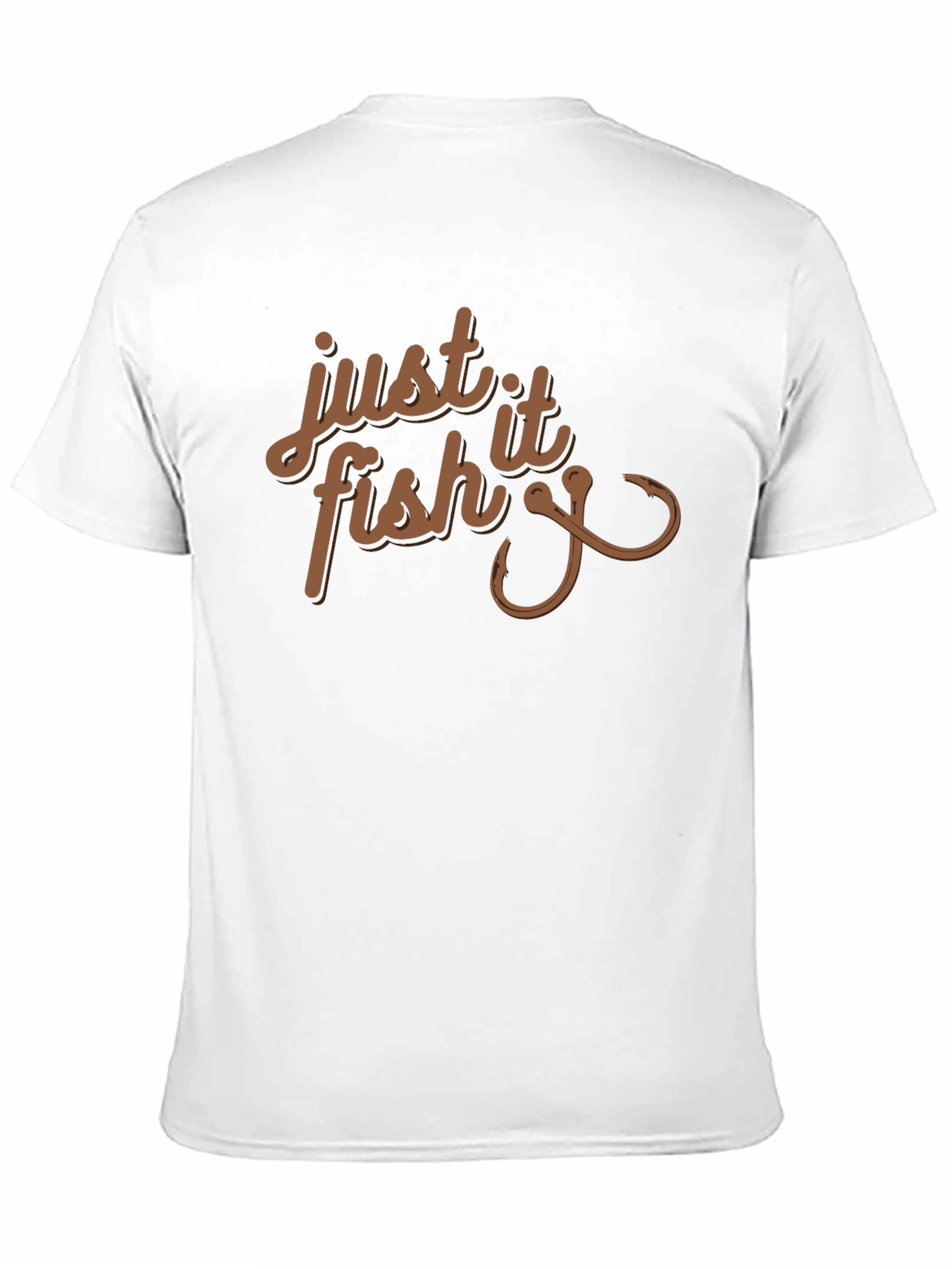 Just Fish It Tee - Fishing Hook Graphic T-Shirt