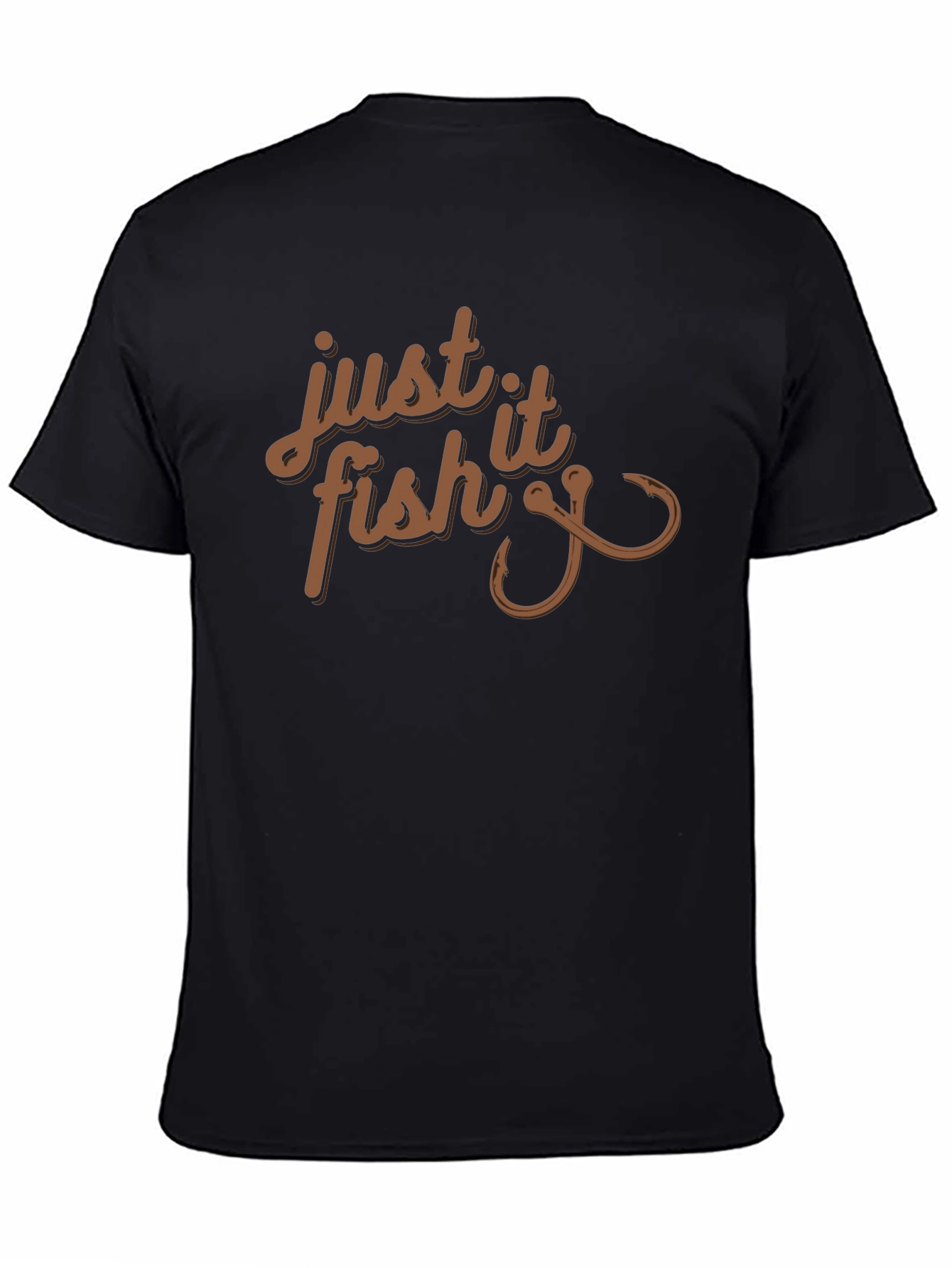 Just Fish It Tee - Fishing Hook Graphic T-Shirt