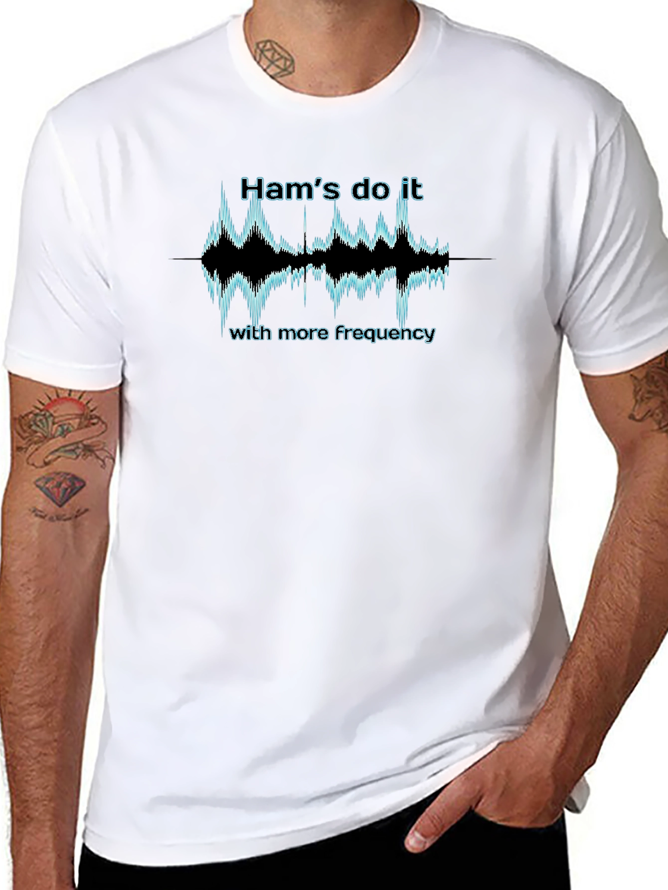 Hams Do It Frequency T-Shirt - Black