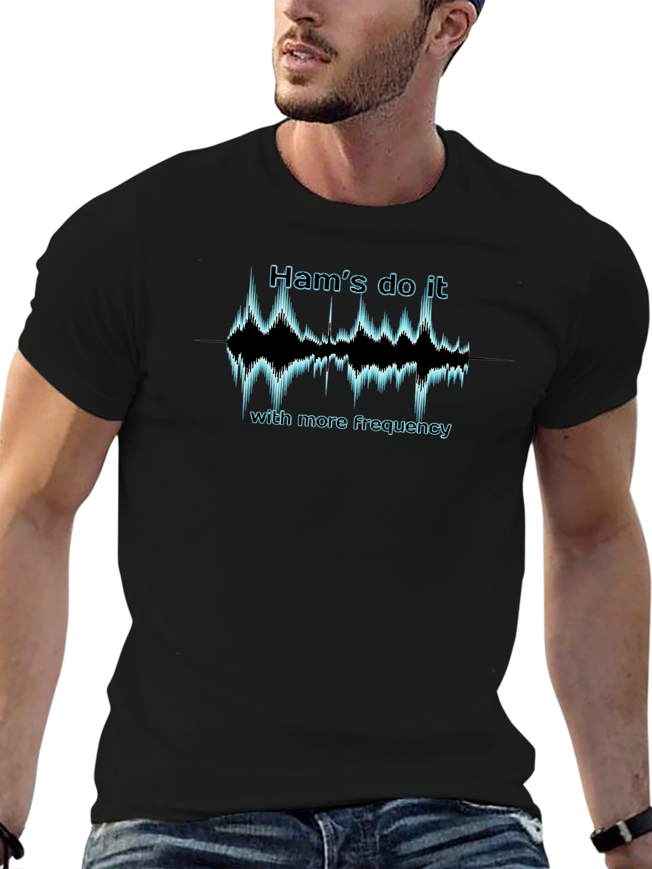 Hams Do It Frequency T-Shirt - Black