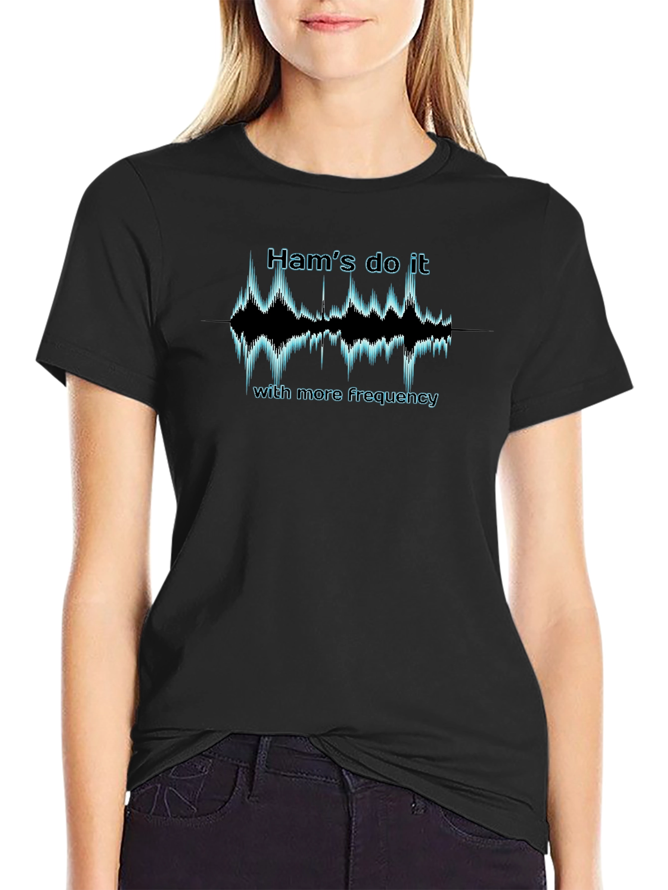 Hams Do It Frequency T-Shirt - Black