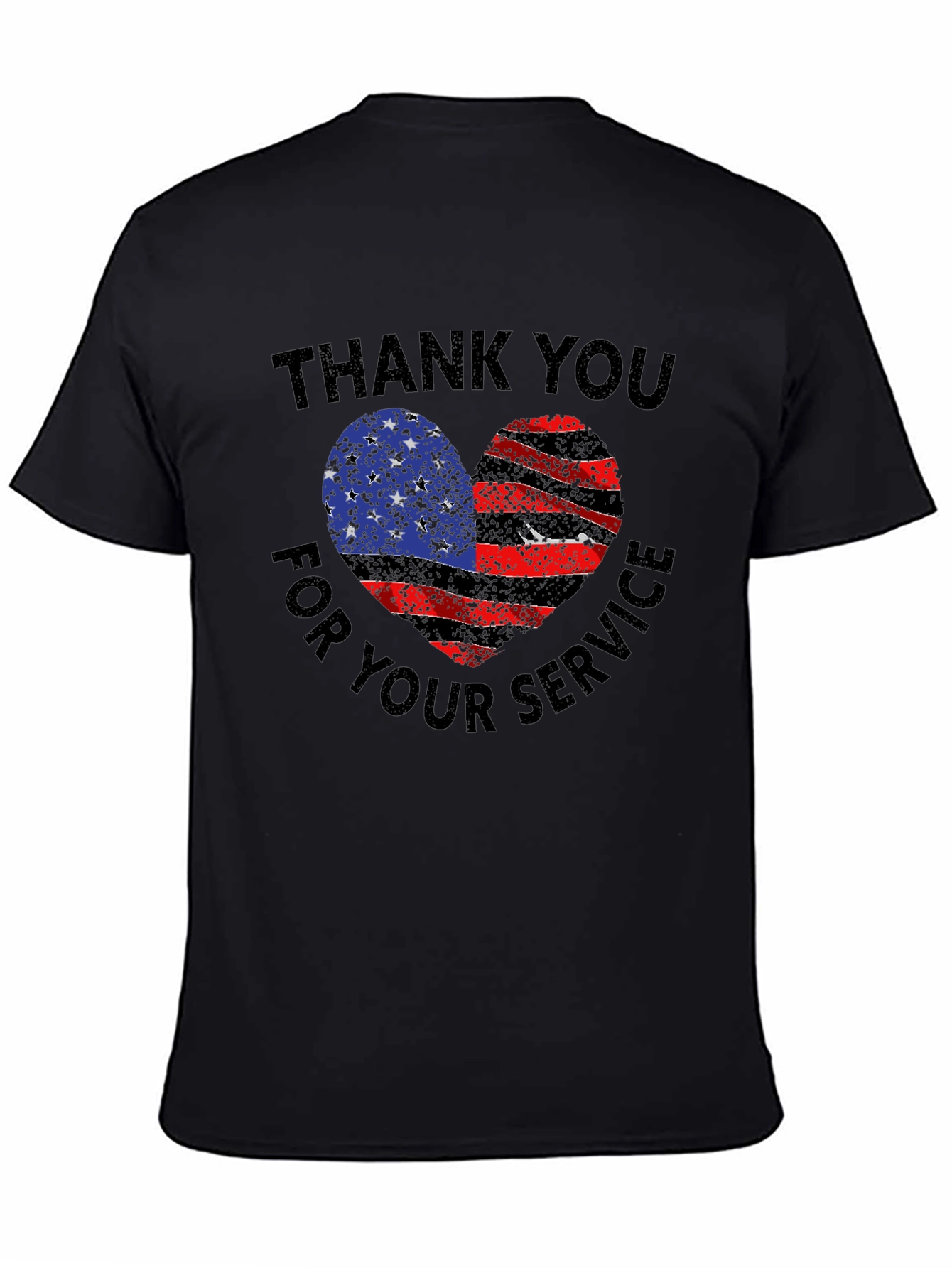 Thank You For Service Patriotic Heart T-Shirt