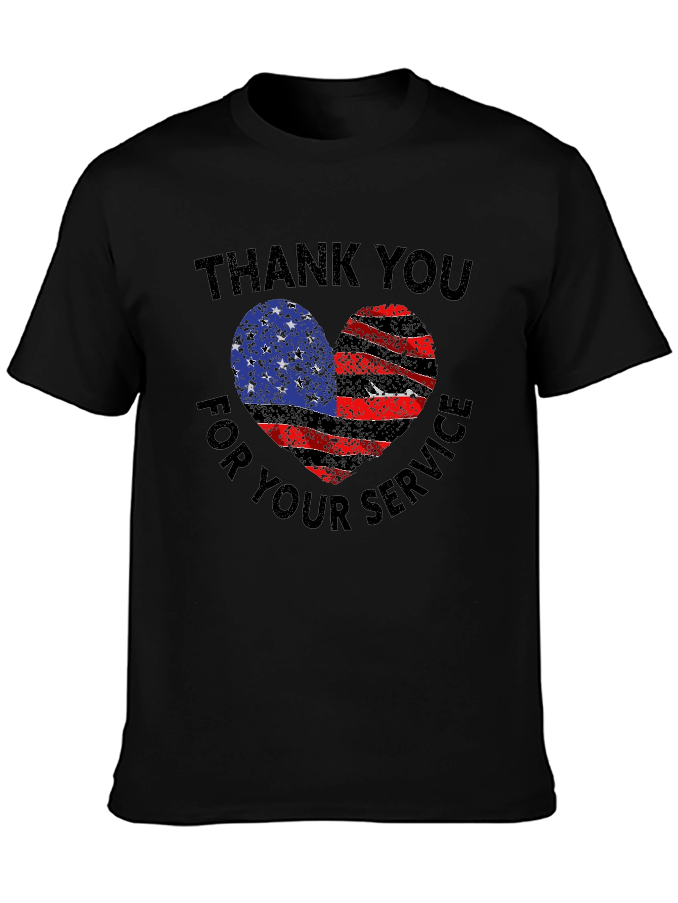 Thank You For Service Patriotic Heart T-Shirt