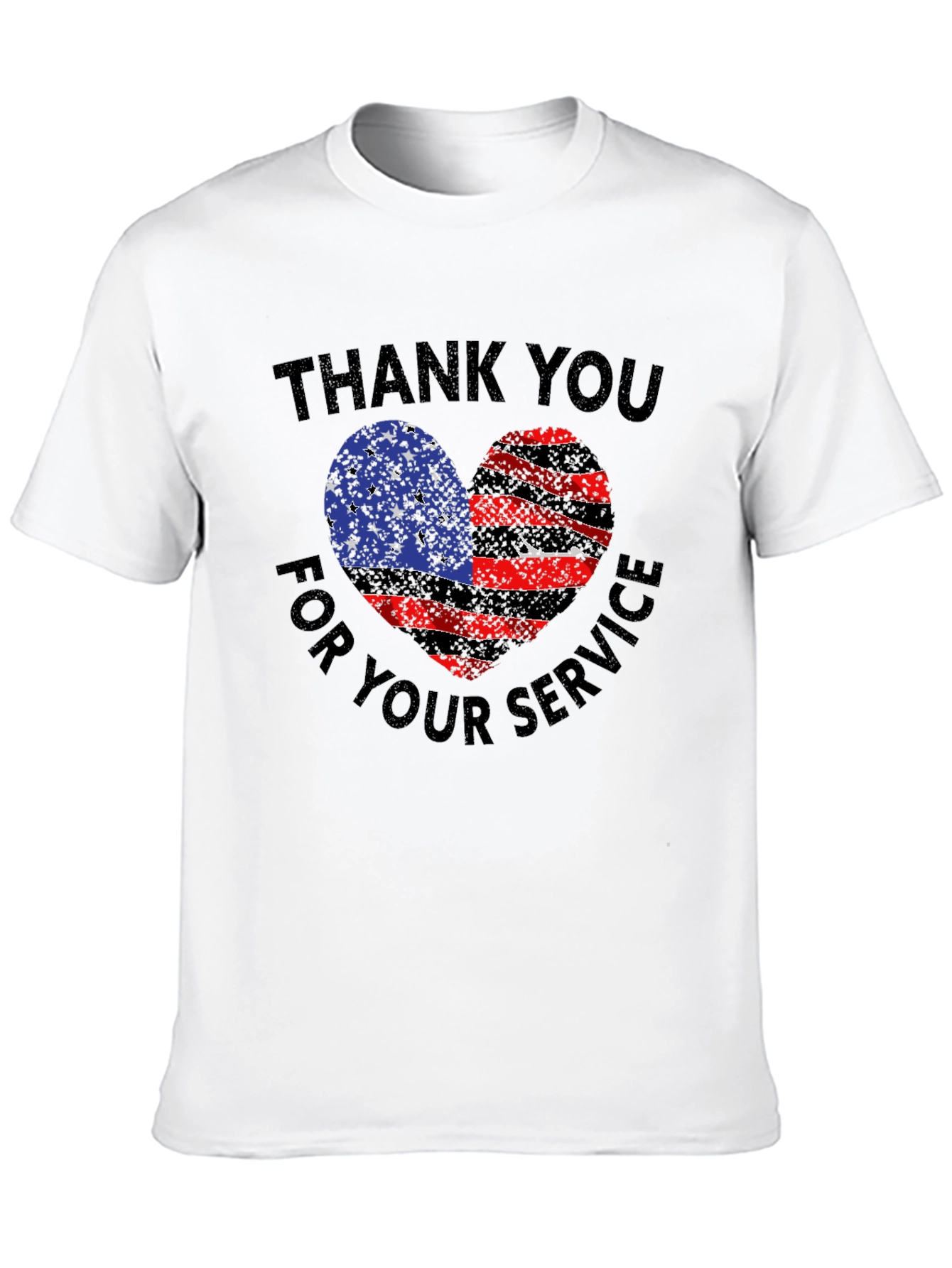 Thank You For Service Patriotic Heart T-Shirt