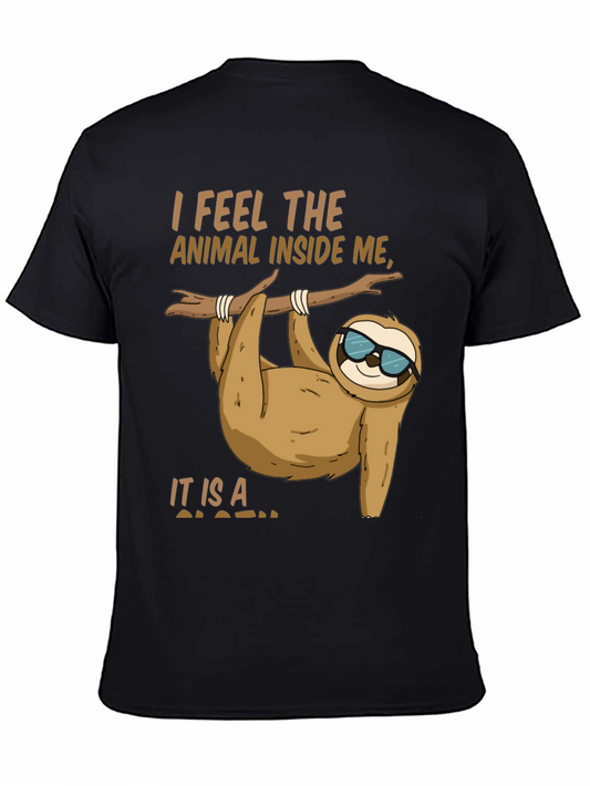 Funny Sloth T-Shirt - I Feel the Animal Inside Me
