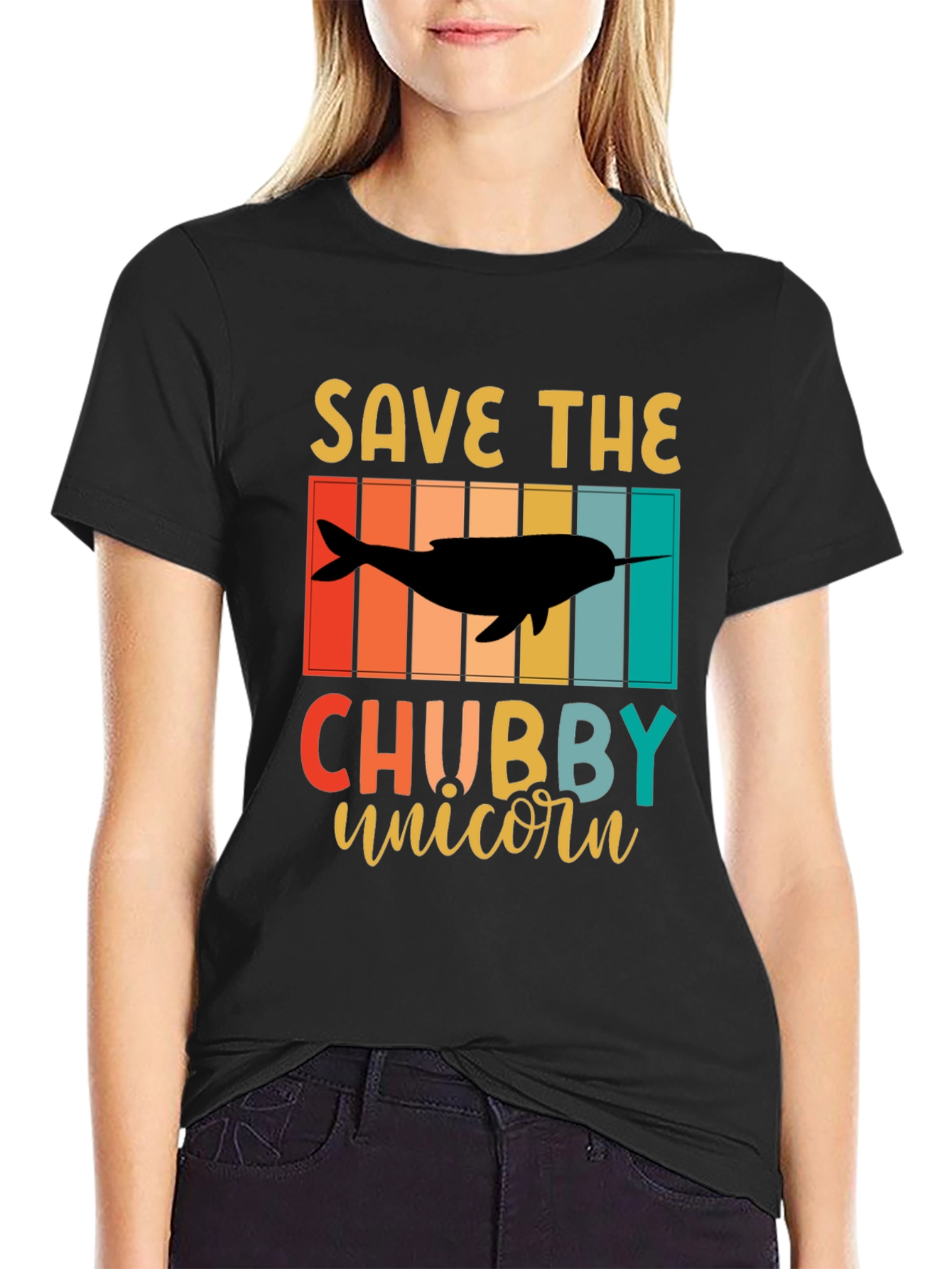 Save The Chubby Unicorn Narwhal T-Shirt