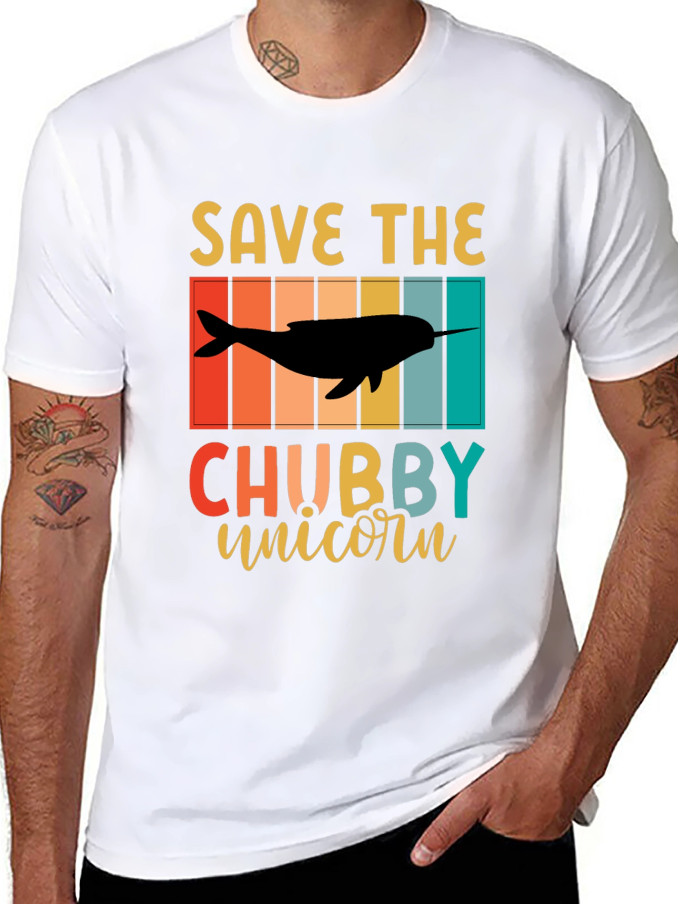 Save The Chubby Unicorn Narwhal T-Shirt