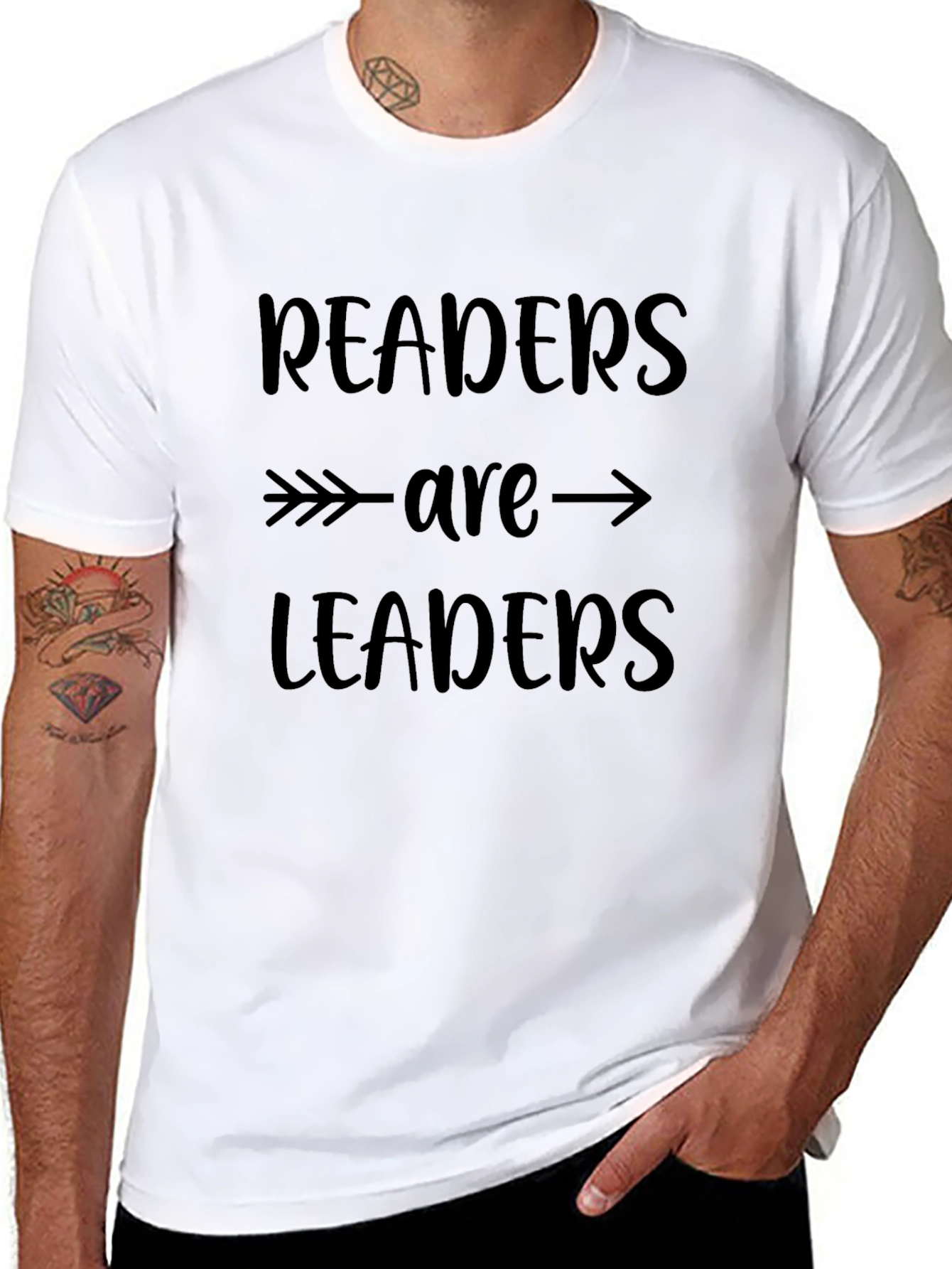 Readers Are Leaders Graphic T-Shirt - Black