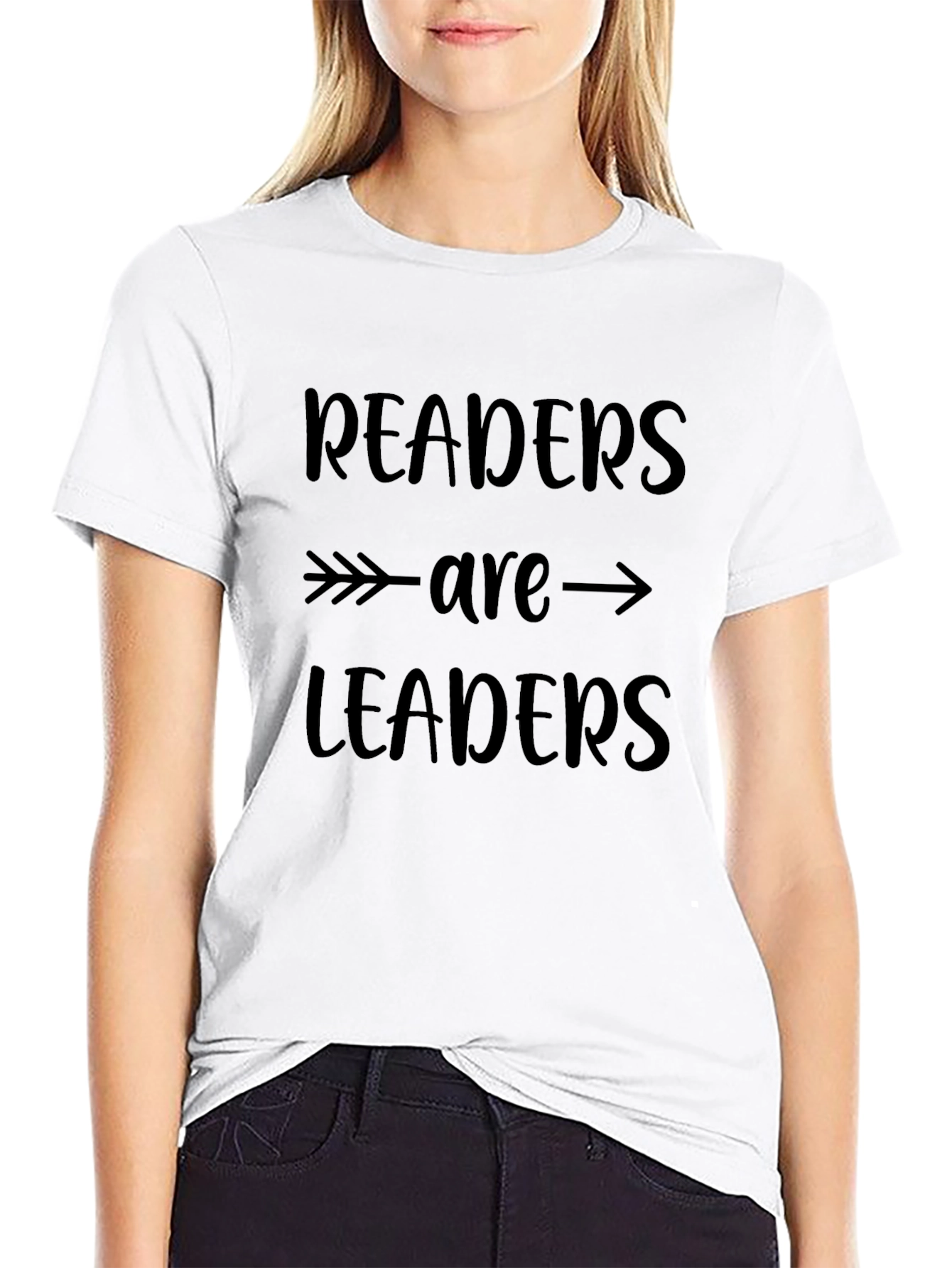 Readers Are Leaders Graphic T-Shirt - Black