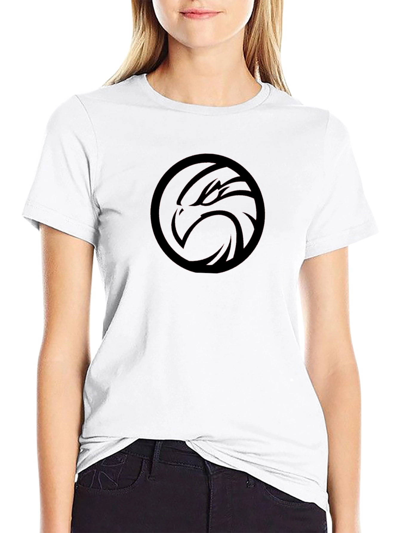 Black Eagle Logo Graphic Tee - Stylish Casual Wear