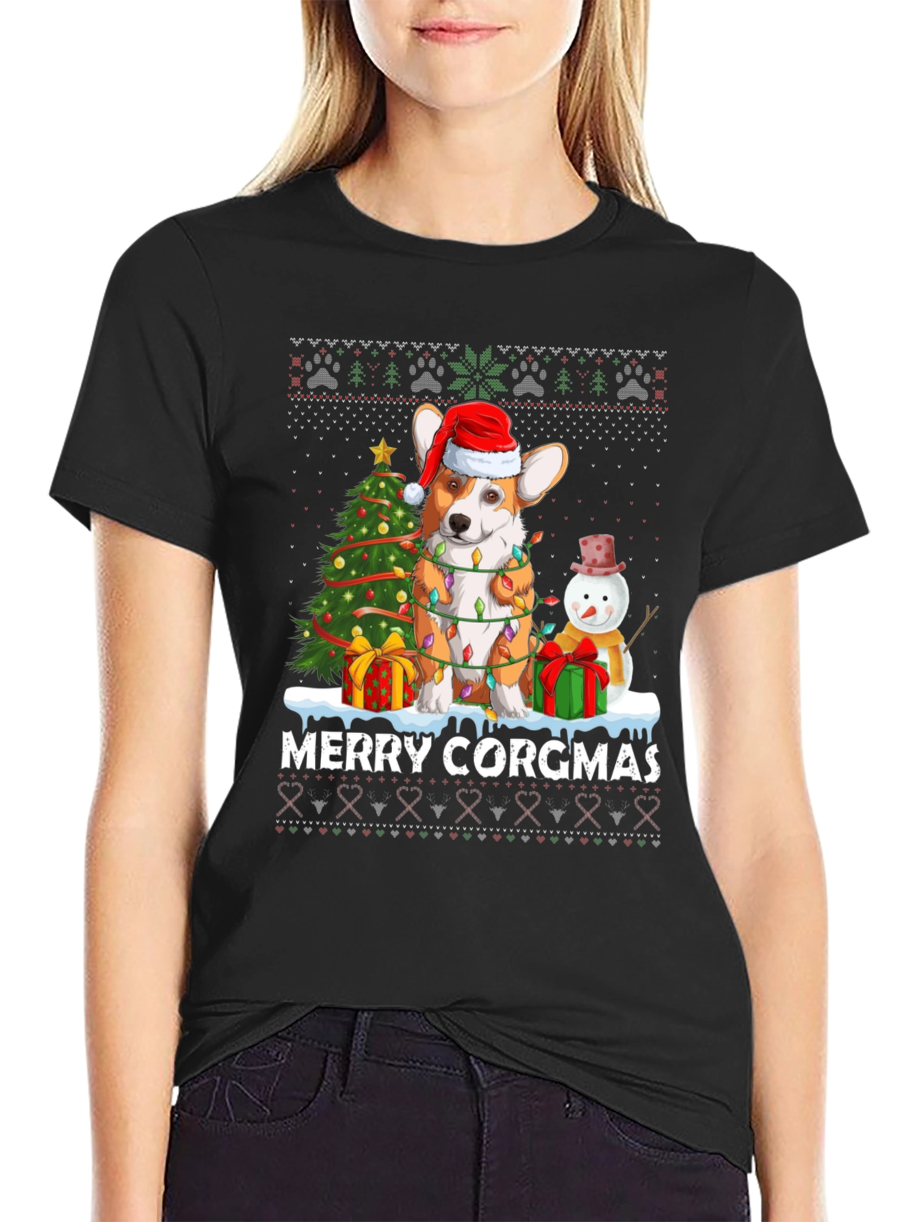 Merry Corgmas Christmas T-Shirt