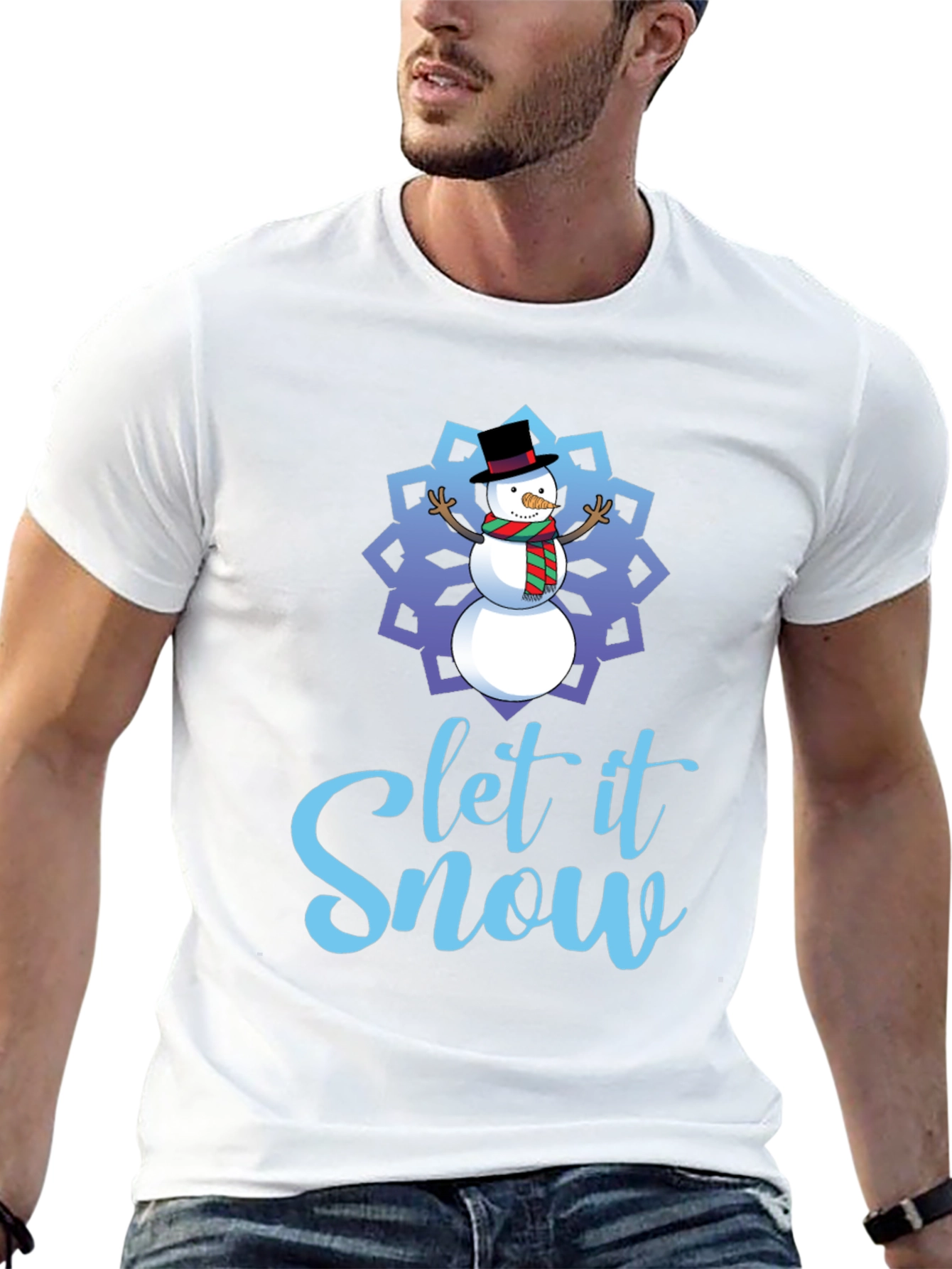 Let it Snow Snowman Holiday T-Shirt