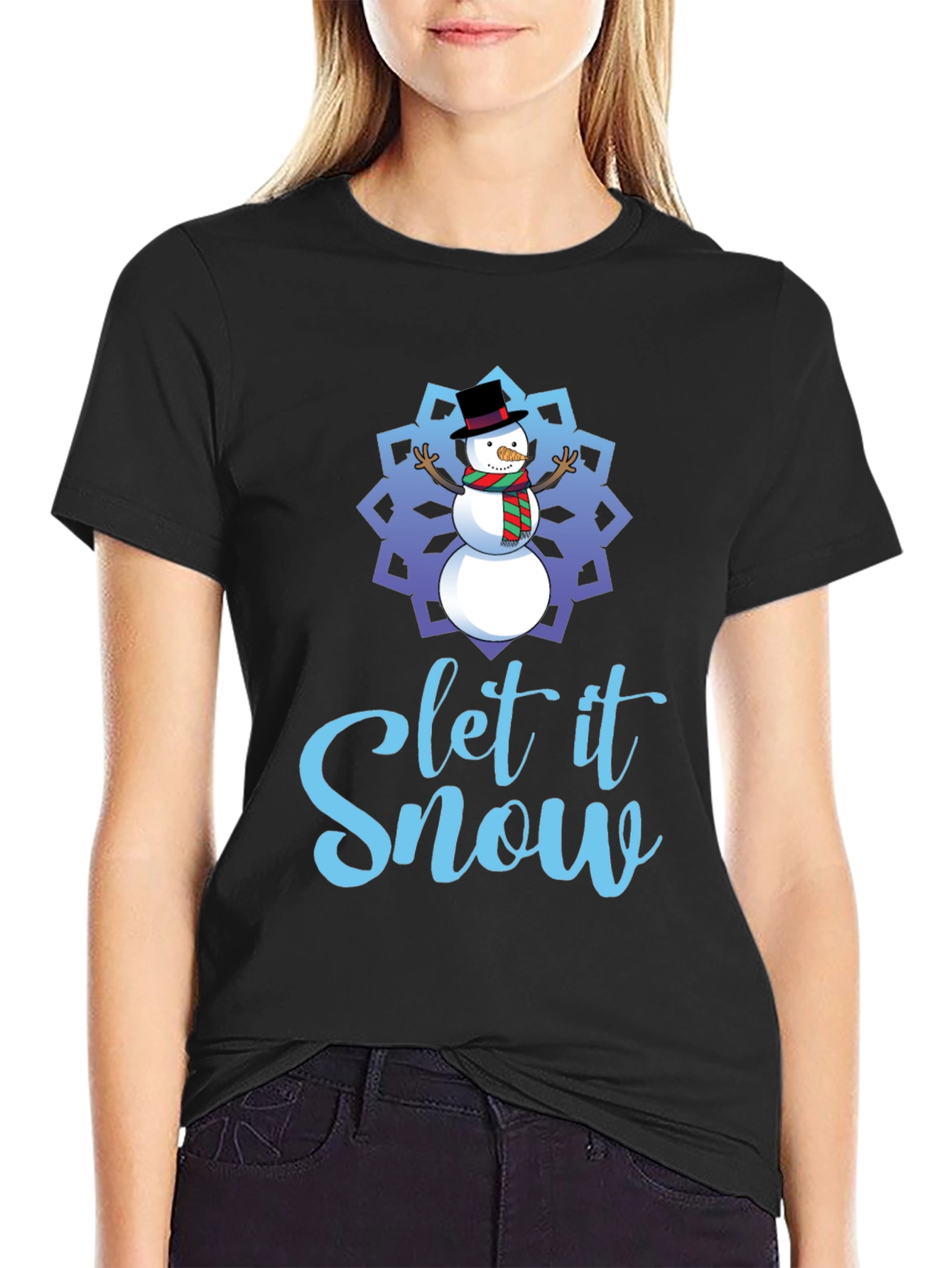Let it Snow Snowman Holiday T-Shirt