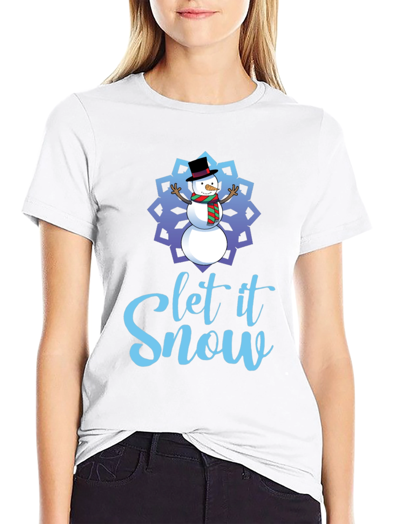 Let it Snow Snowman Holiday T-Shirt