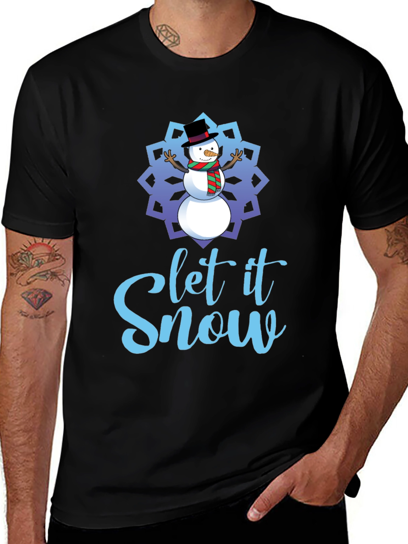 Let it Snow Snowman Holiday T-Shirt