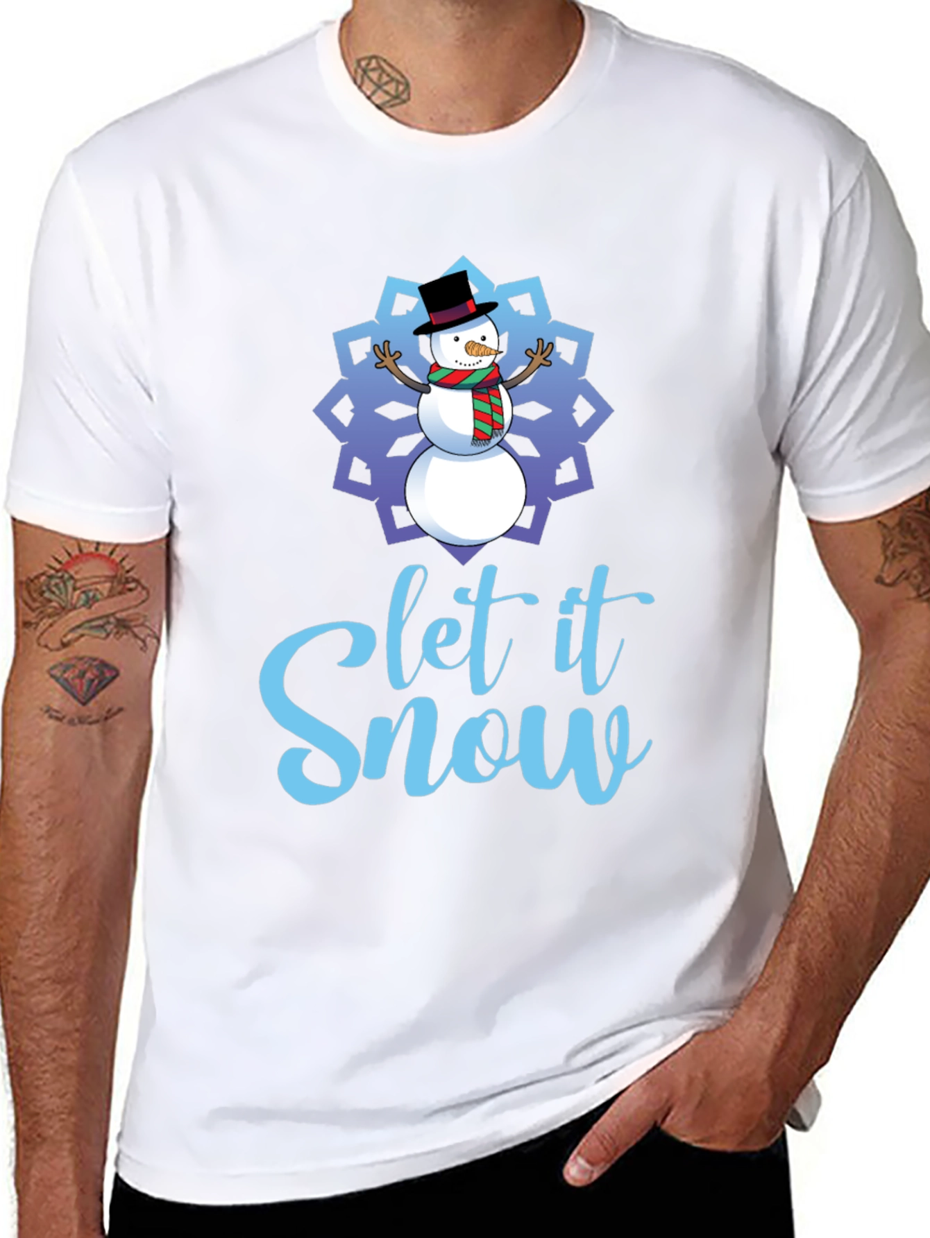 Let it Snow Snowman Holiday T-Shirt