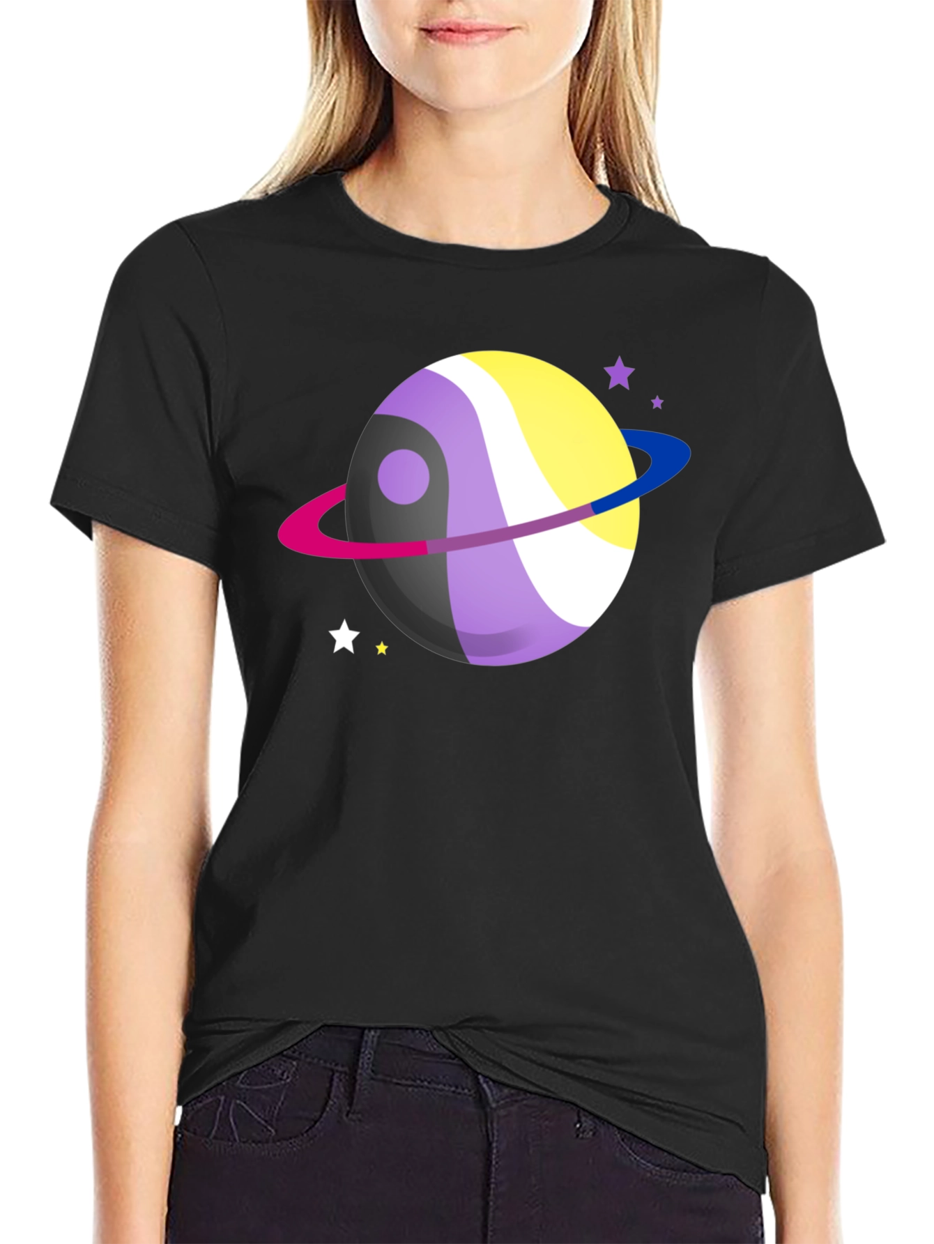 Nonbinary Pride Planet T-Shirt