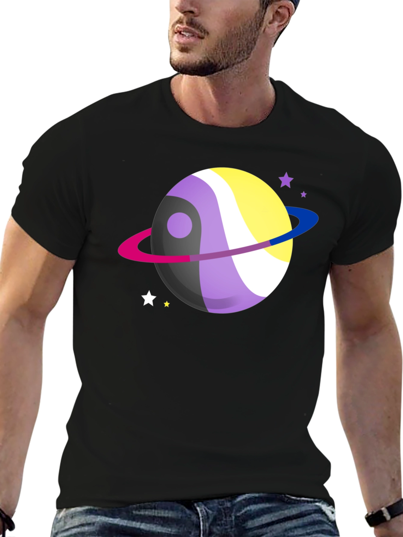 Nonbinary Pride Planet T-Shirt