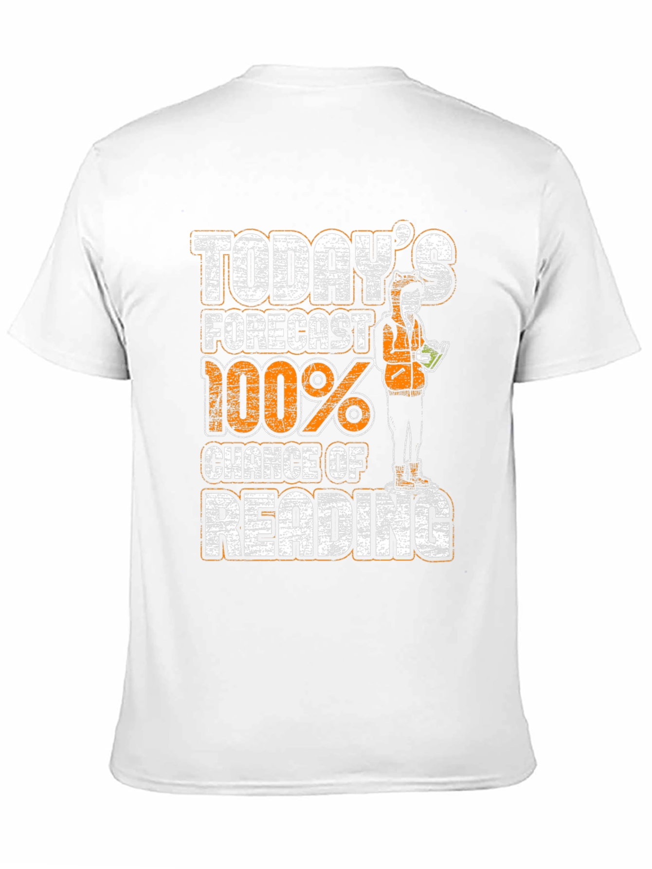 Todays Forecast 100% Chance of Reading Graphic T-Shirt