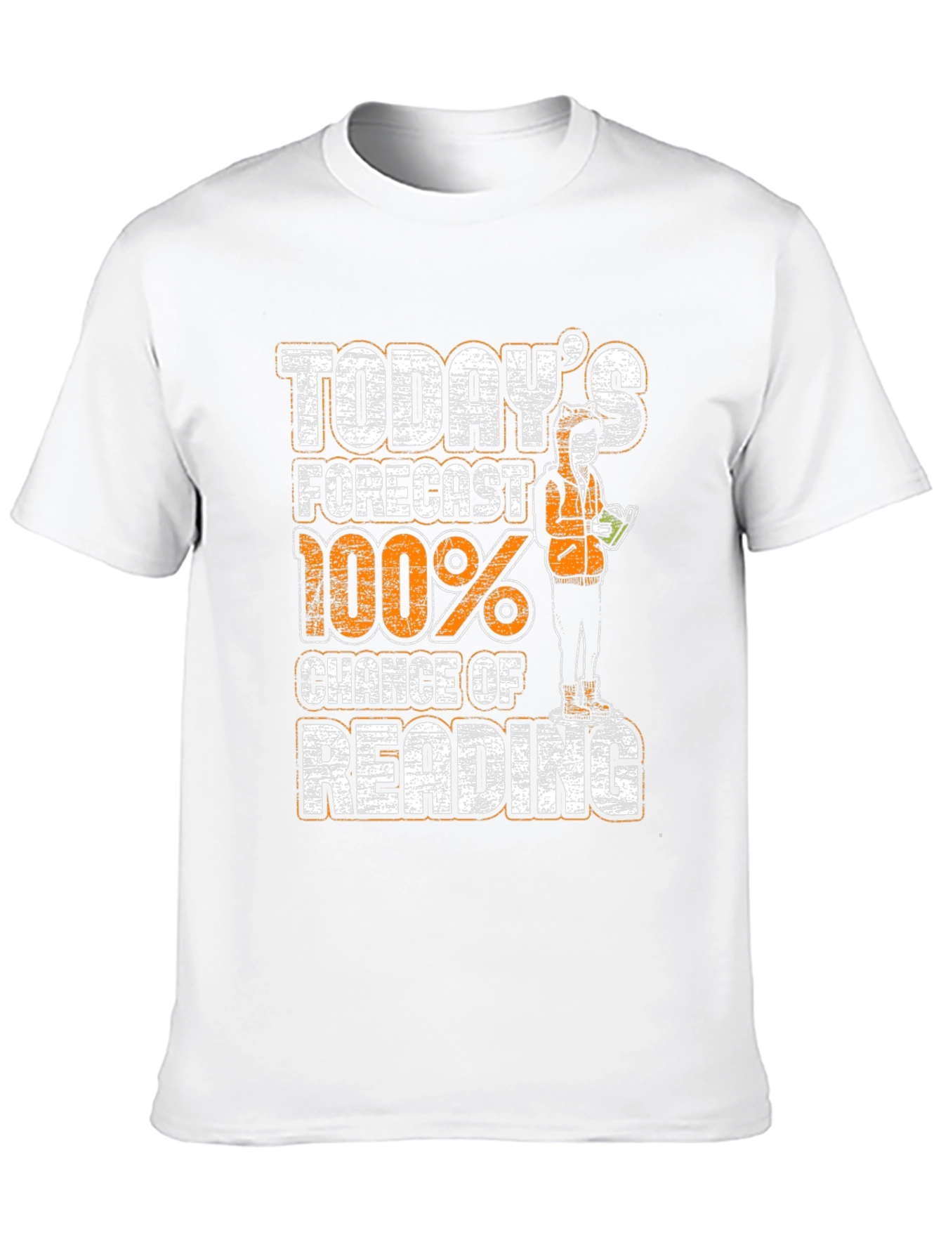 Todays Forecast 100% Chance of Reading Graphic T-Shirt