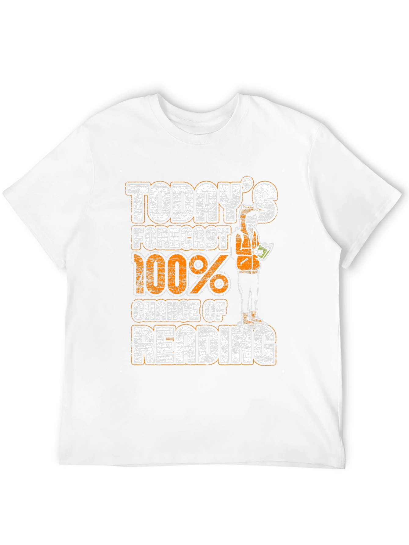 Todays Forecast 100% Chance of Reading Graphic T-Shirt