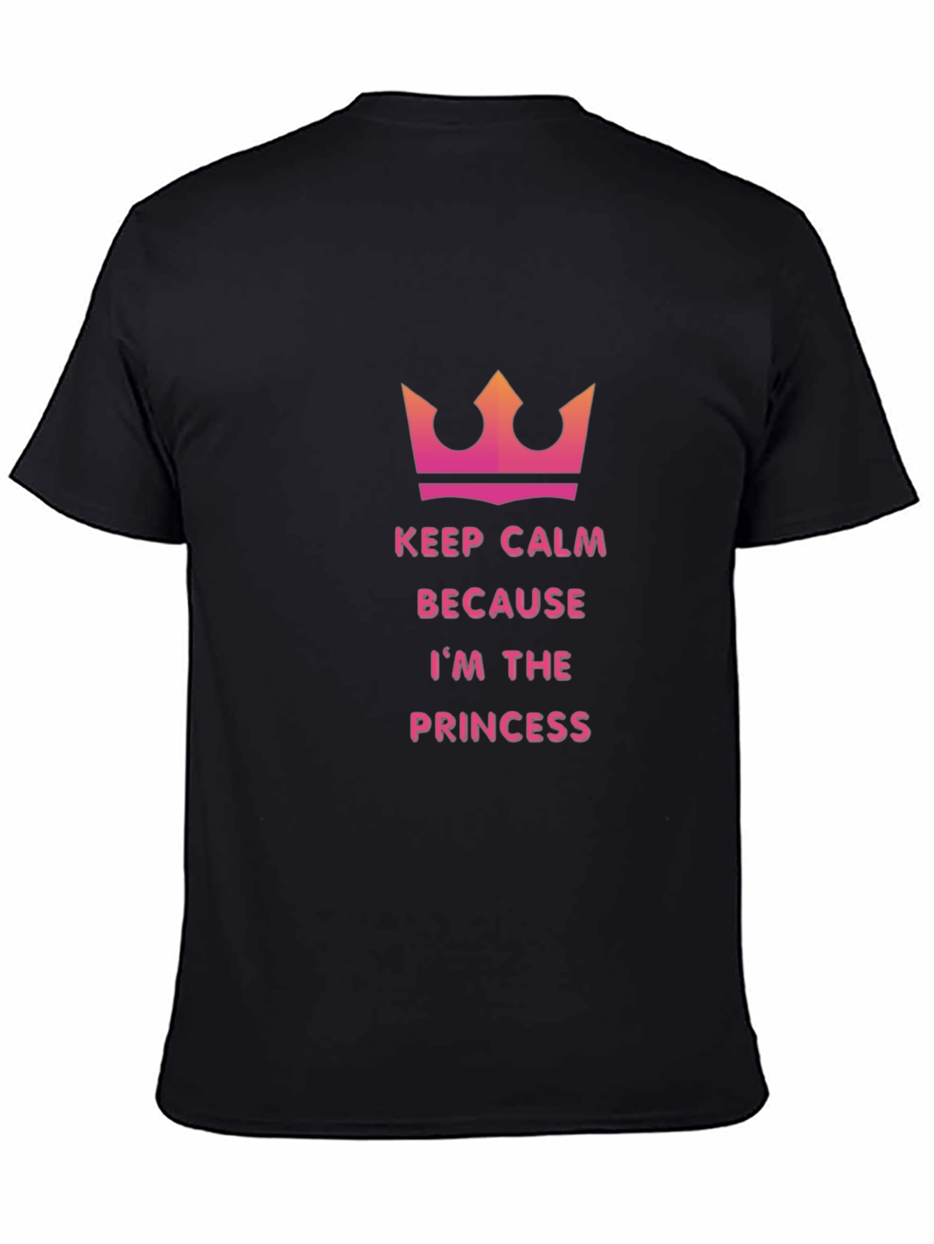 Keep Calm Princess Tee - Black Cotton T-Shirt