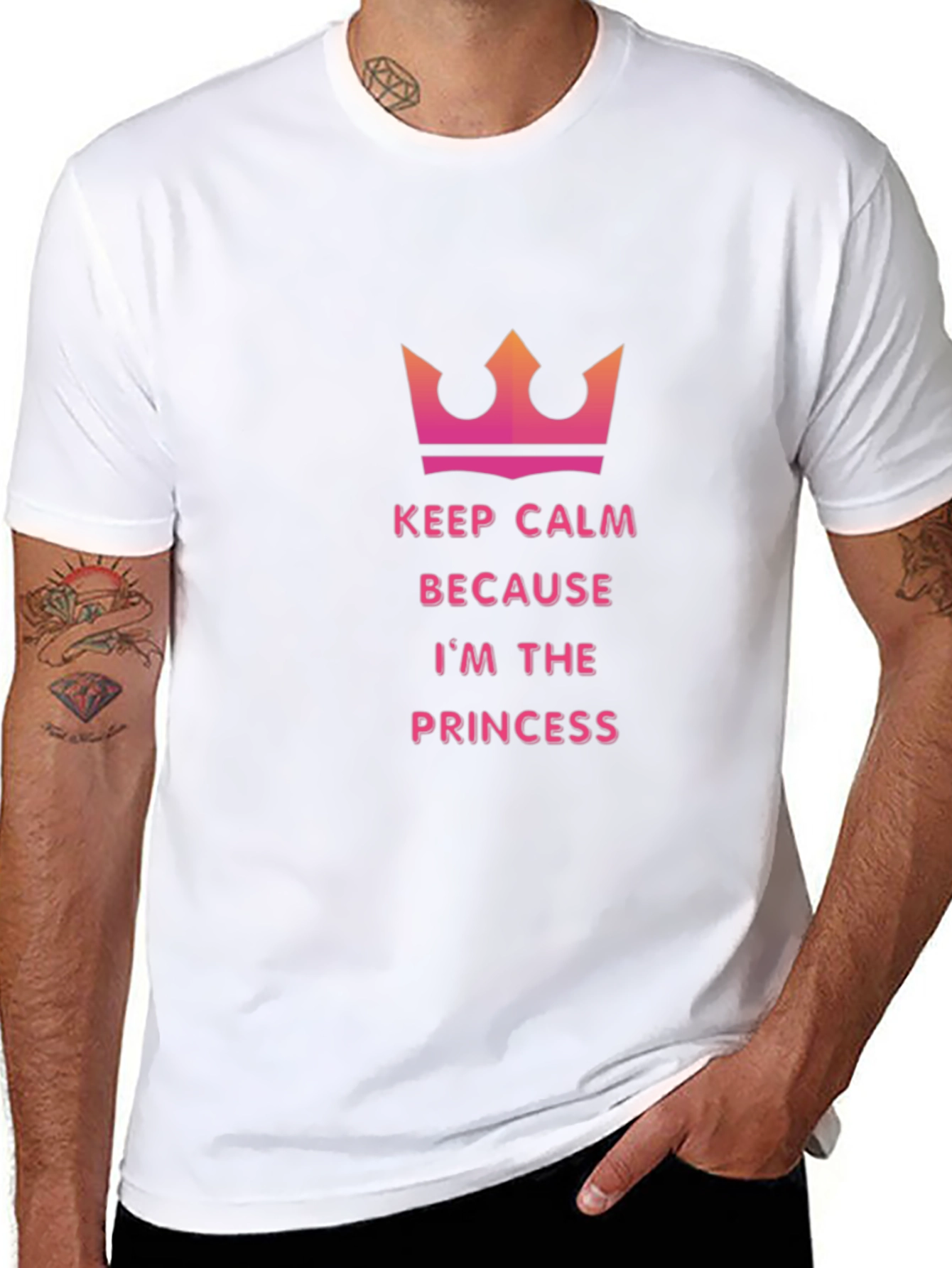 Keep Calm Princess Tee - Black Cotton T-Shirt